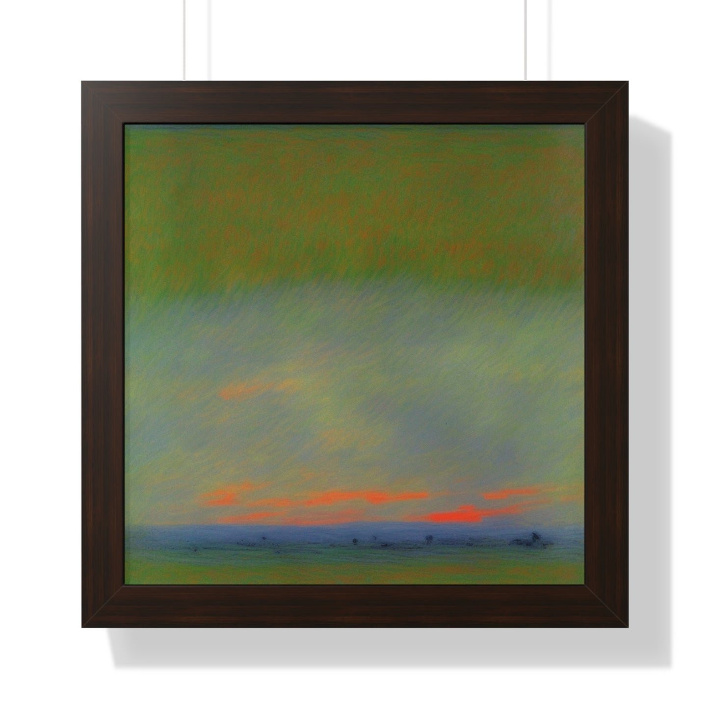 Sunset Grassland Landscape Claude Monet Style