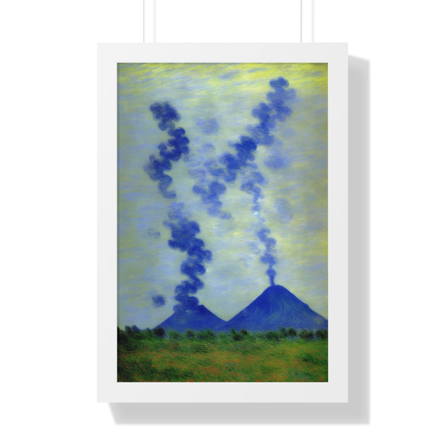 Volcano Landscape Claude Monet Style