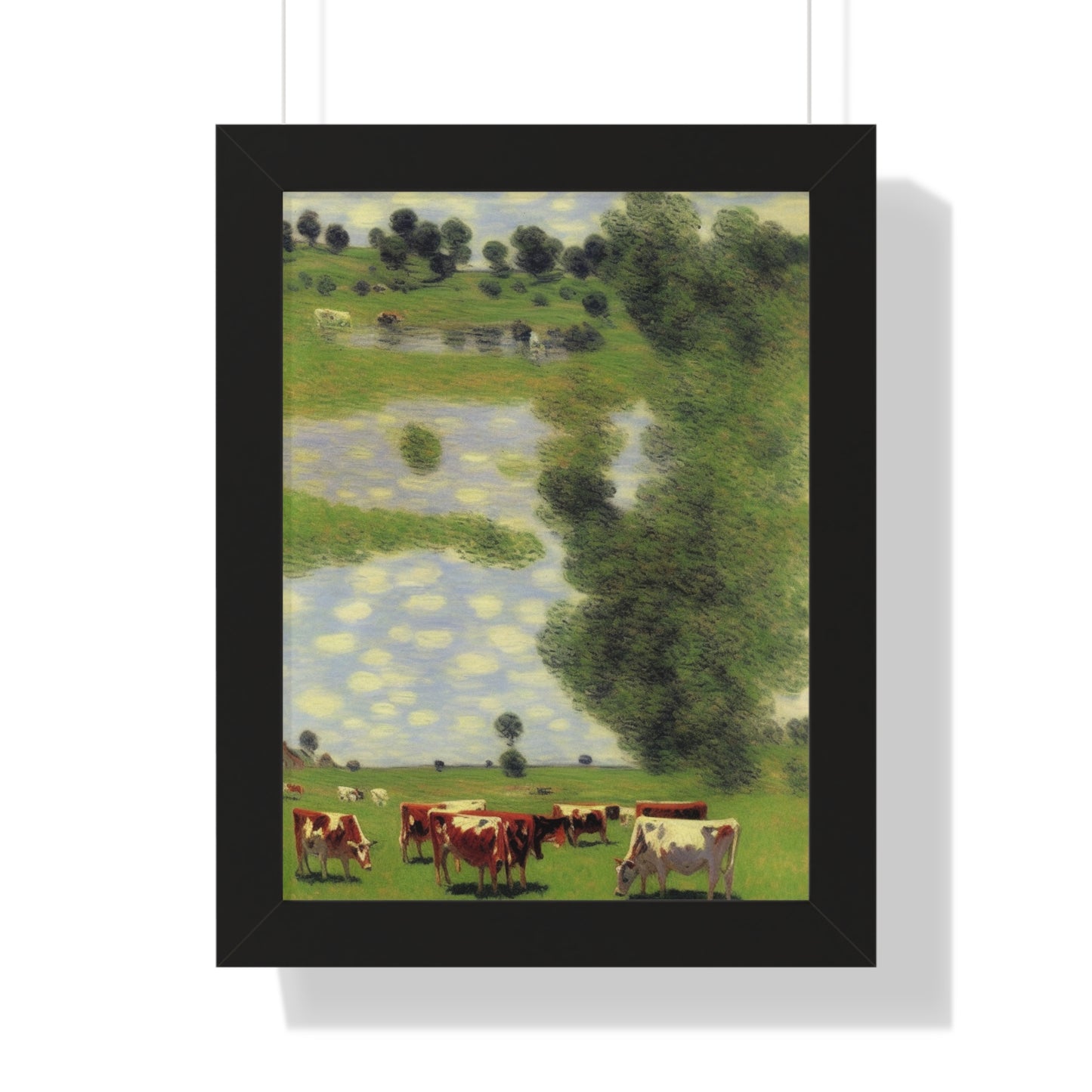 Cows Scene Claude Monet Style