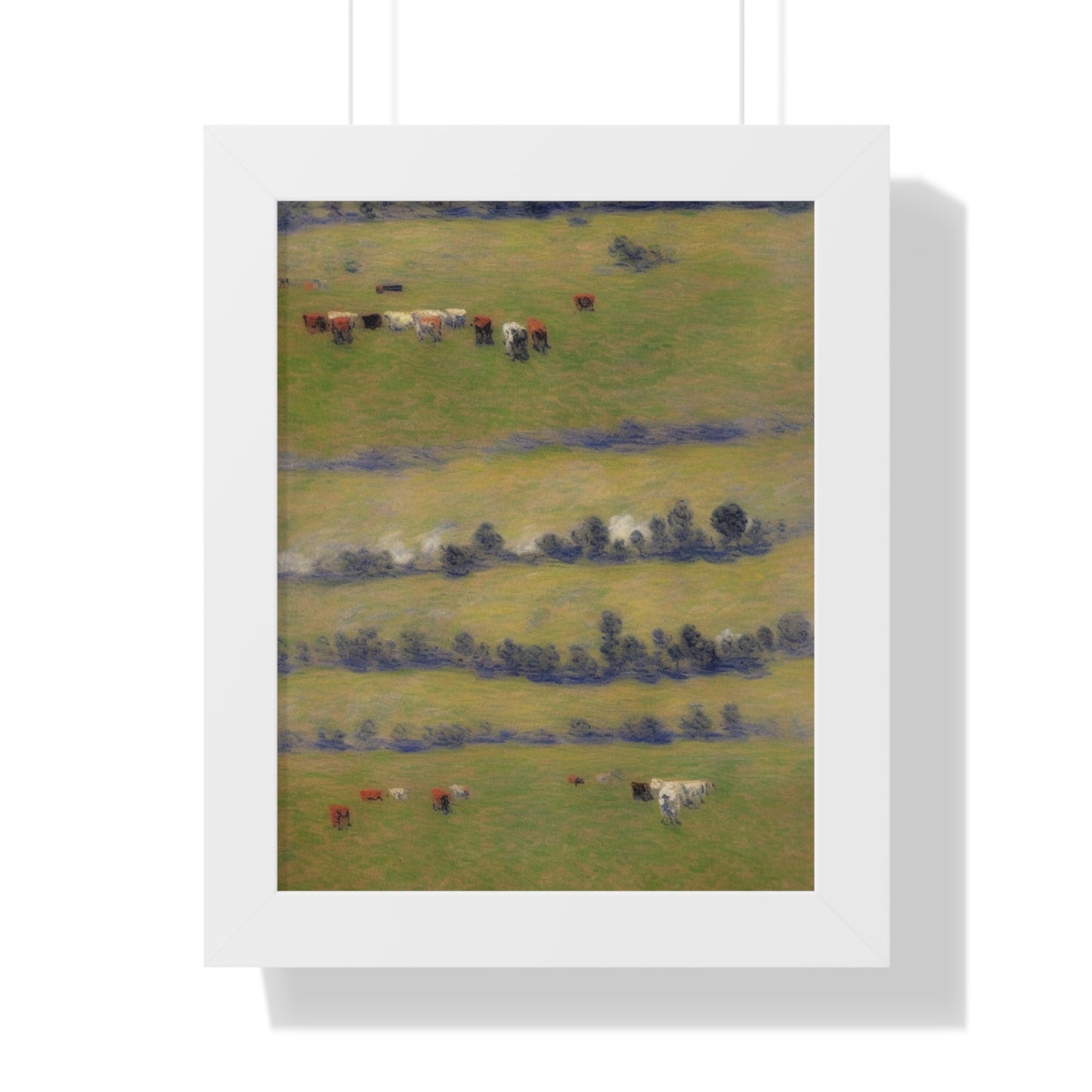 Cattle Landscape Claude Monet Style