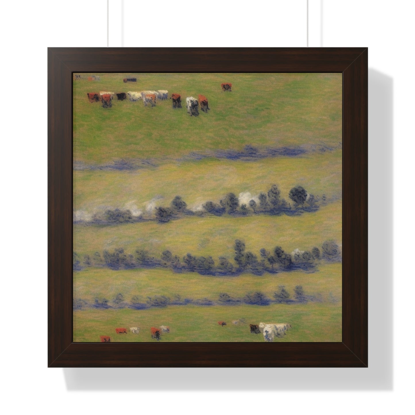 Cattle Landscape Claude Monet Style