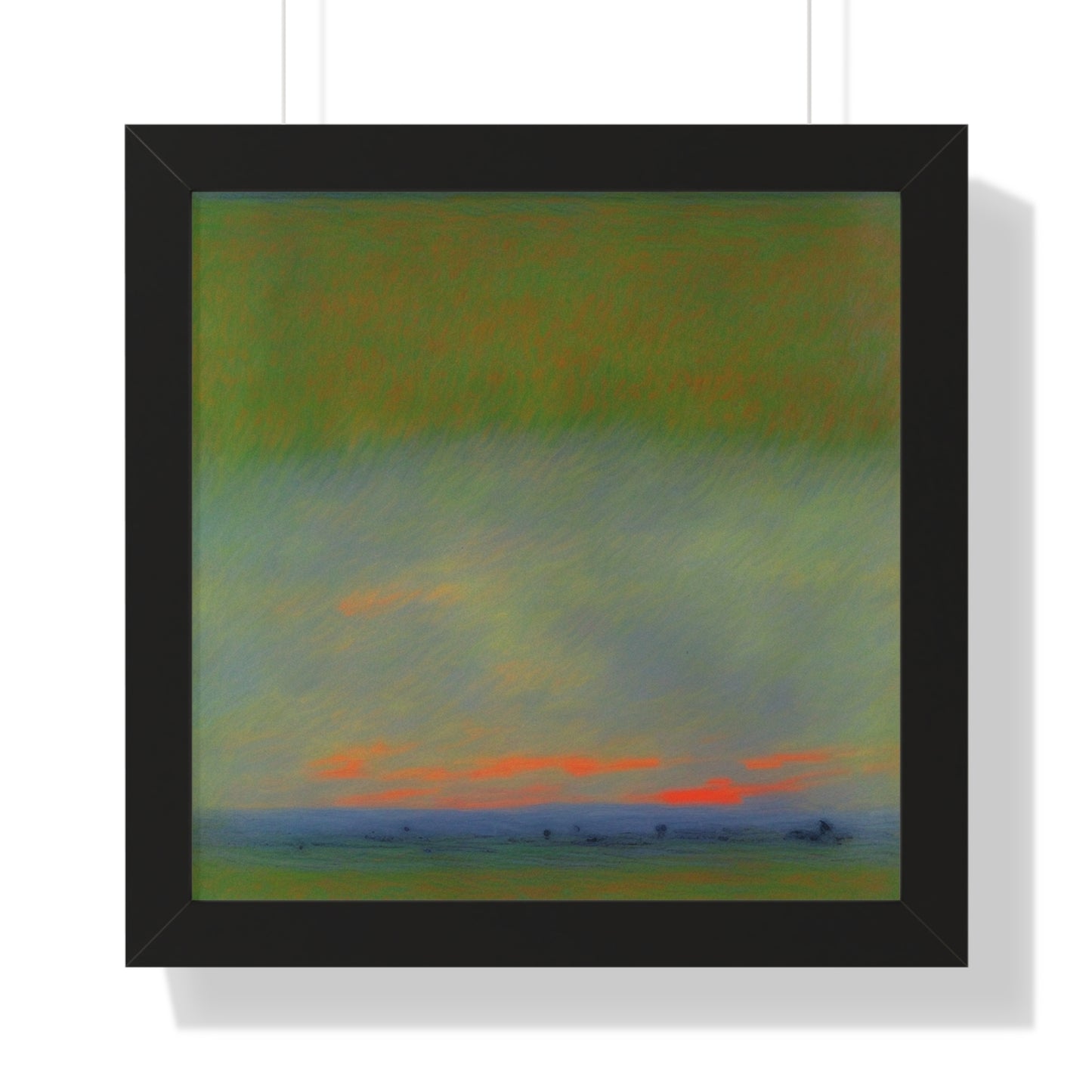 Sunset Grassland Landscape Claude Monet Style