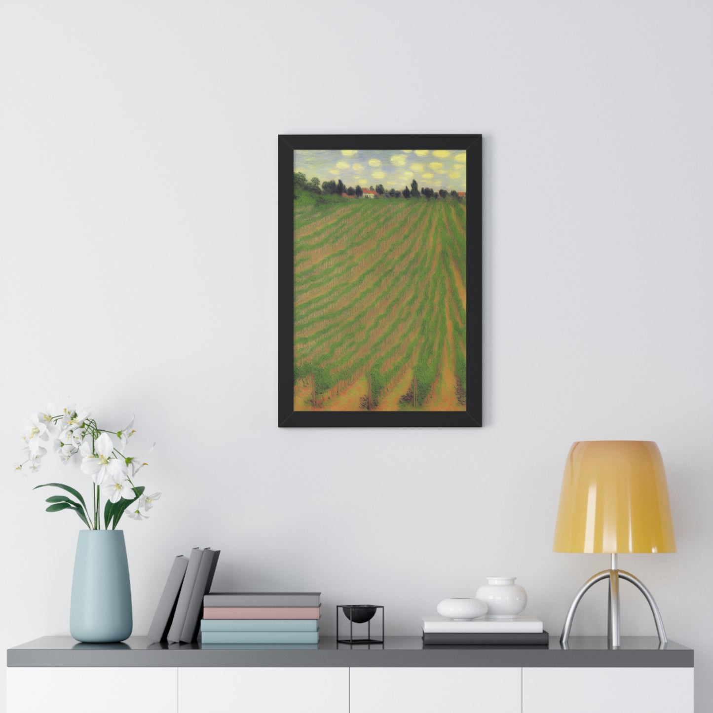 Vineyard Landscape Claude Monet Style