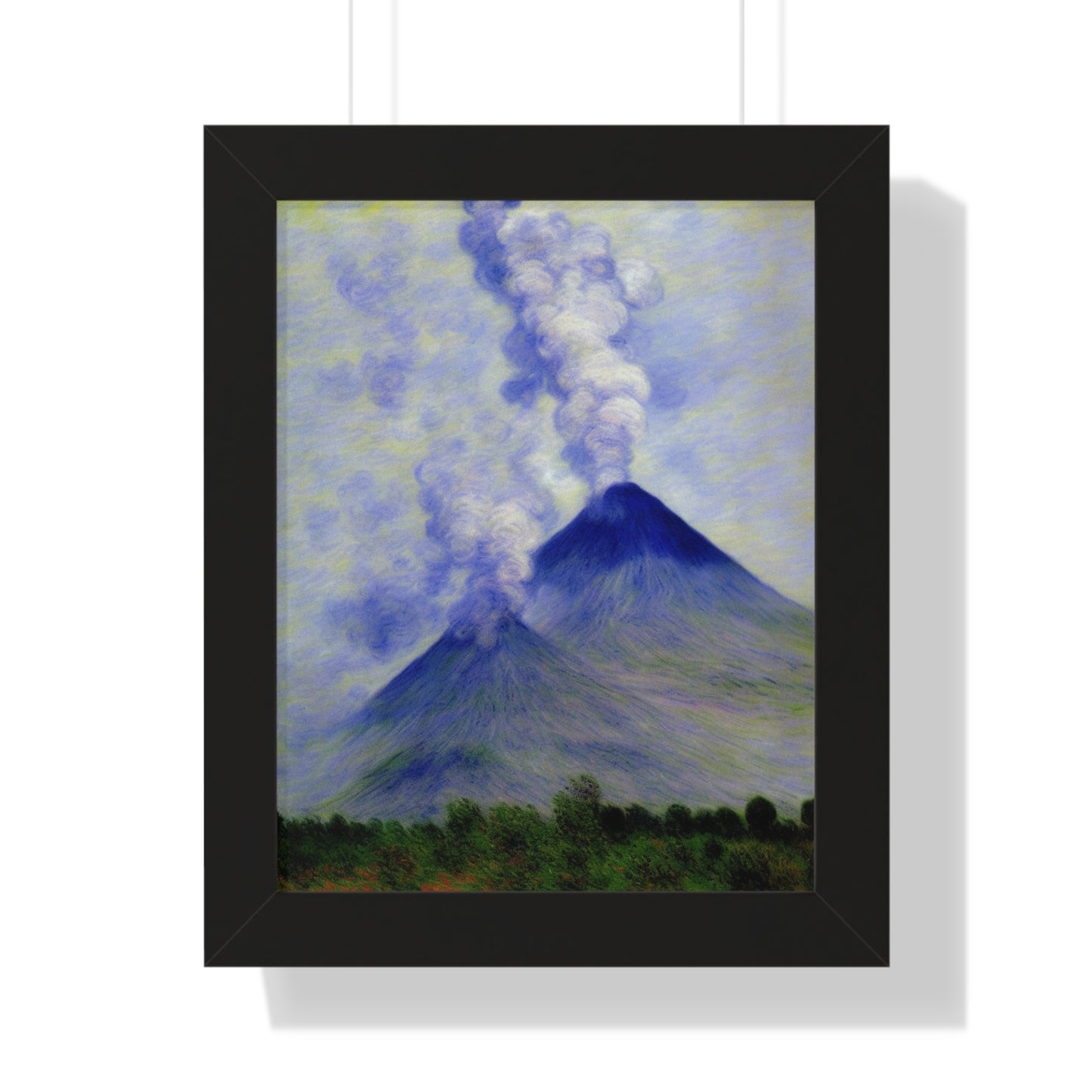 Volcano Landscape Claude Monet Style