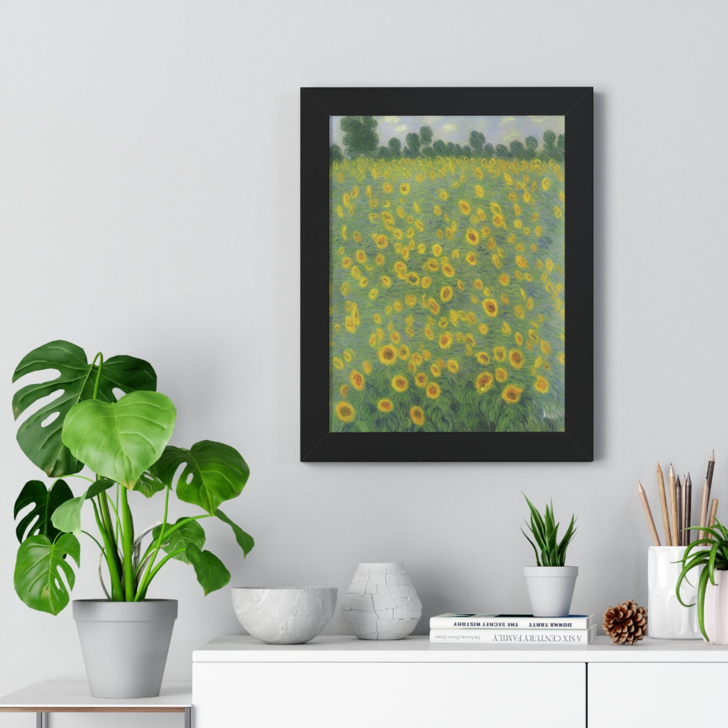 Sunflower Scene Claude Monet Style