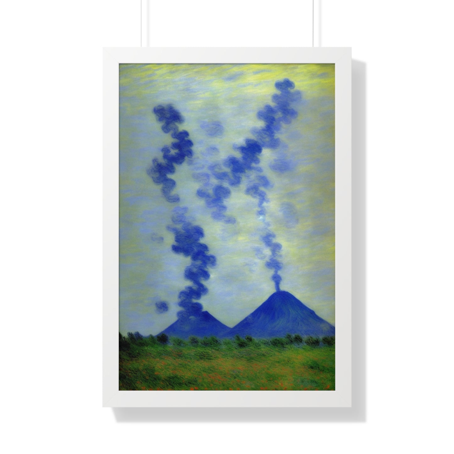 Volcano Landscape Claude Monet Style