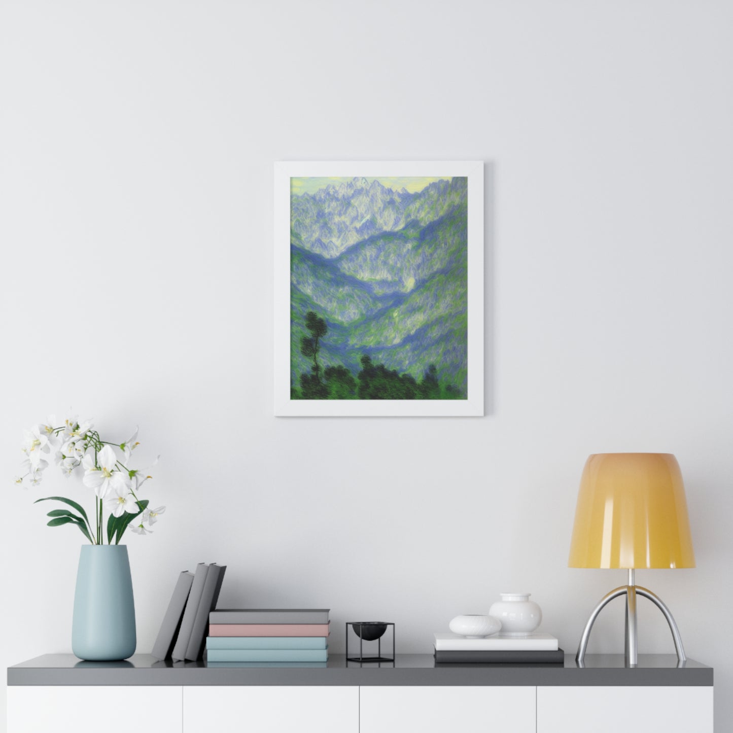 Mountains Landscape Claude Monet Style