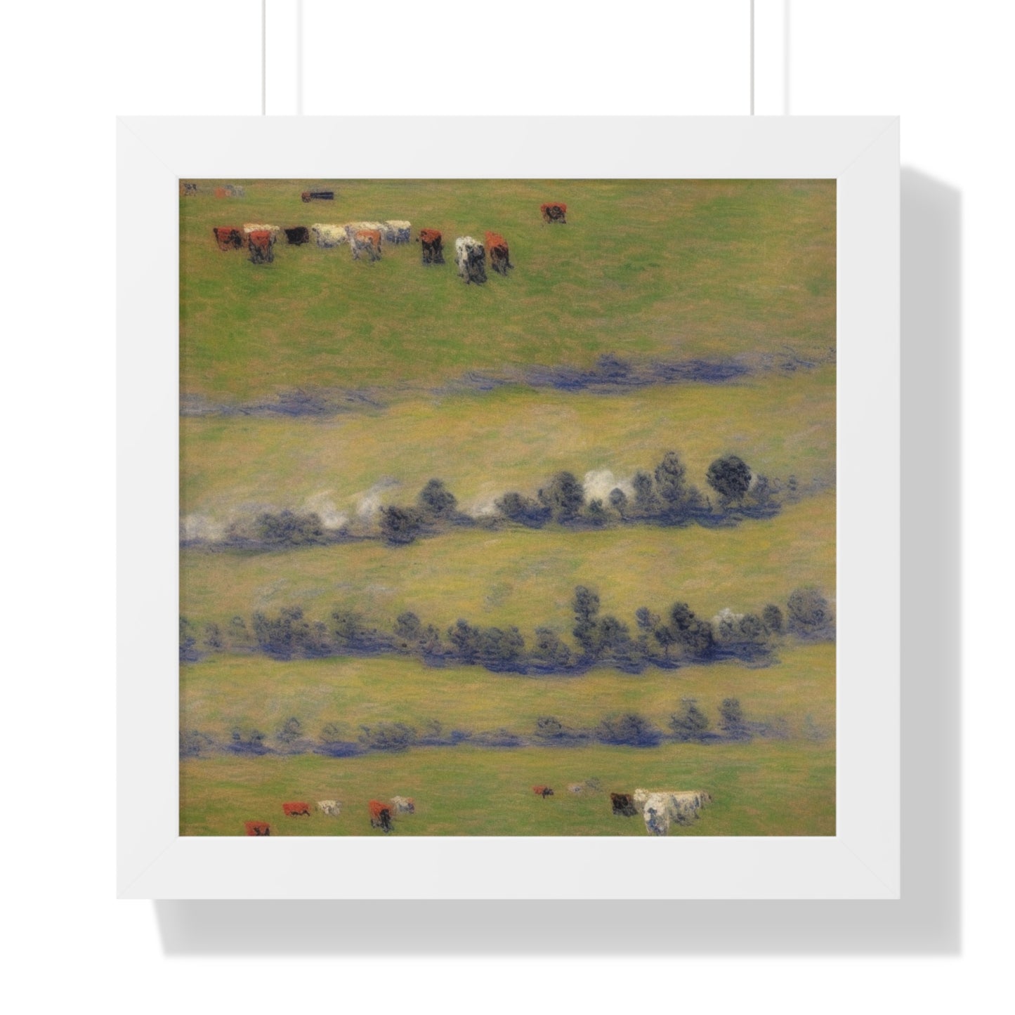 Cattle Landscape Claude Monet Style