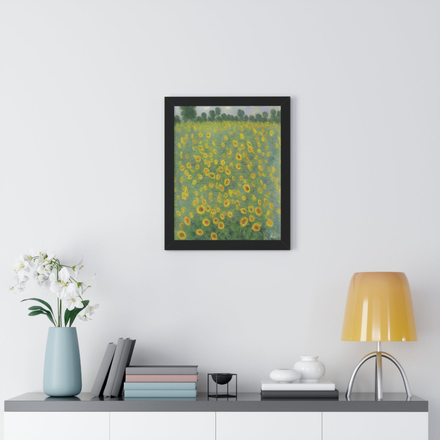 Sunflower Scene Claude Monet Style