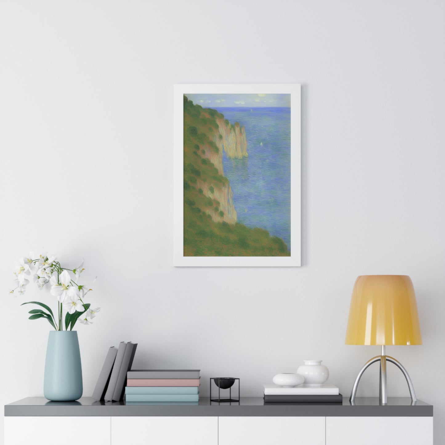 Coastal Bluff Landscape Claude Monet Style