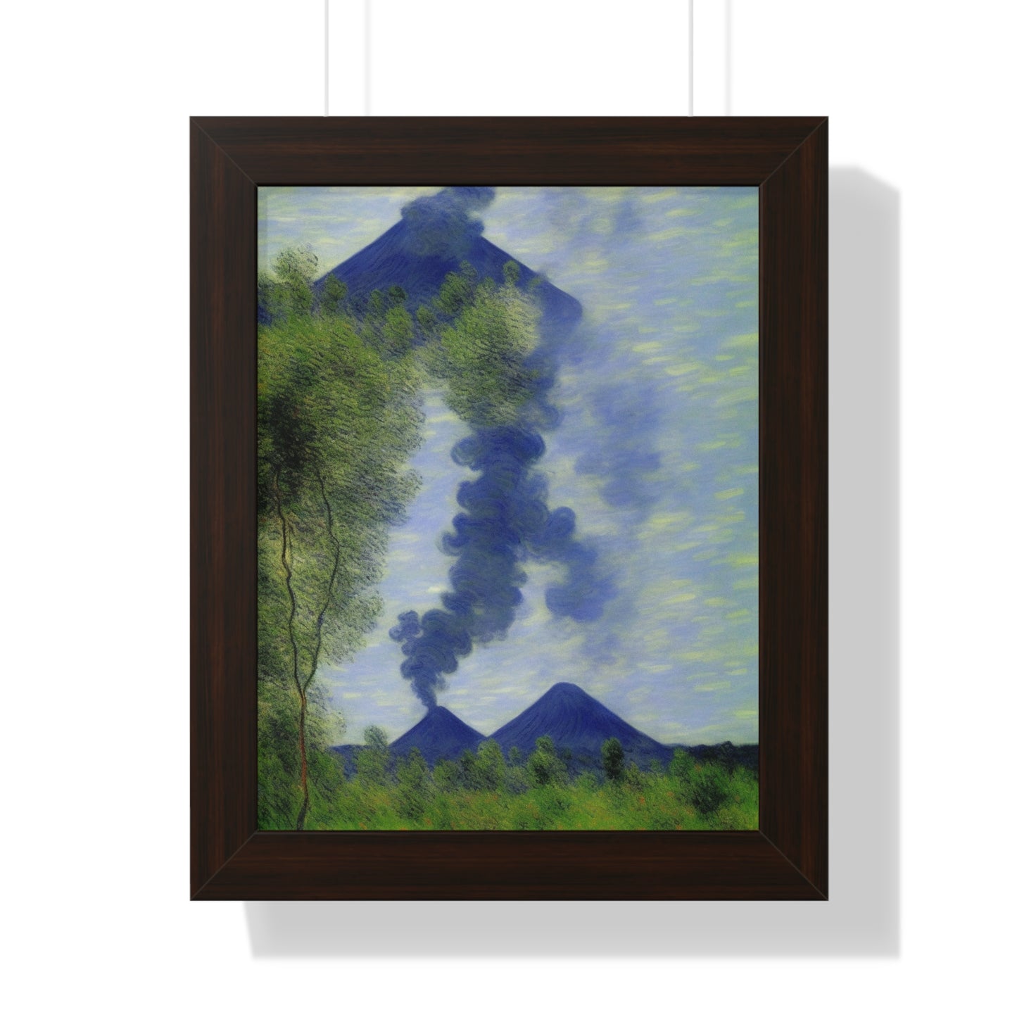 Volcano Landscape Claude Monet Style