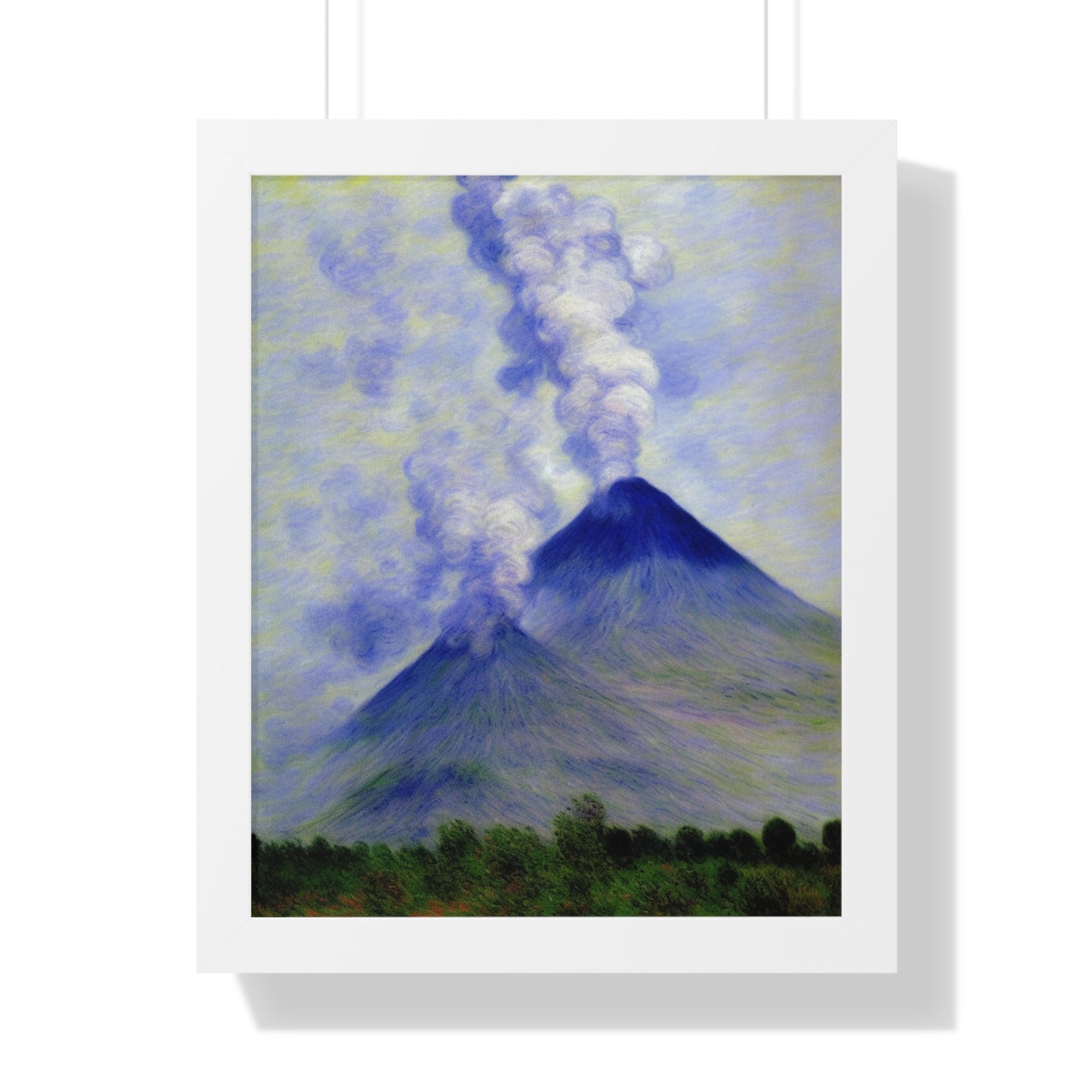 Volcano Landscape Claude Monet Style