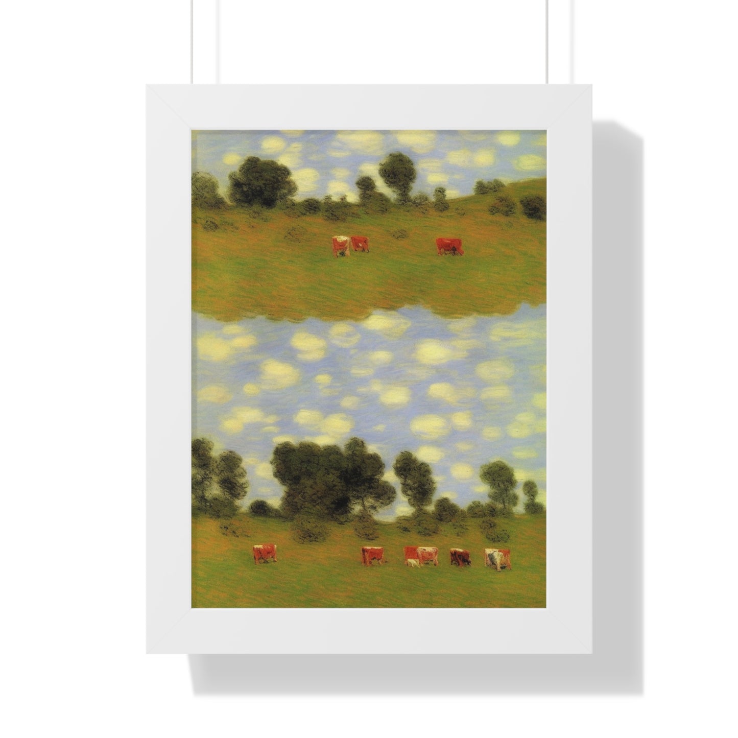 Cattle Landscape Claude Monet Style