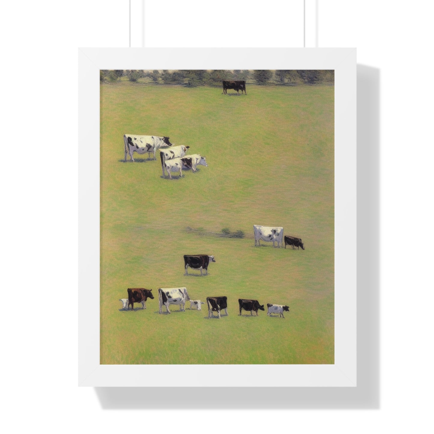 Cows In A Field Scene Claude Monet Style