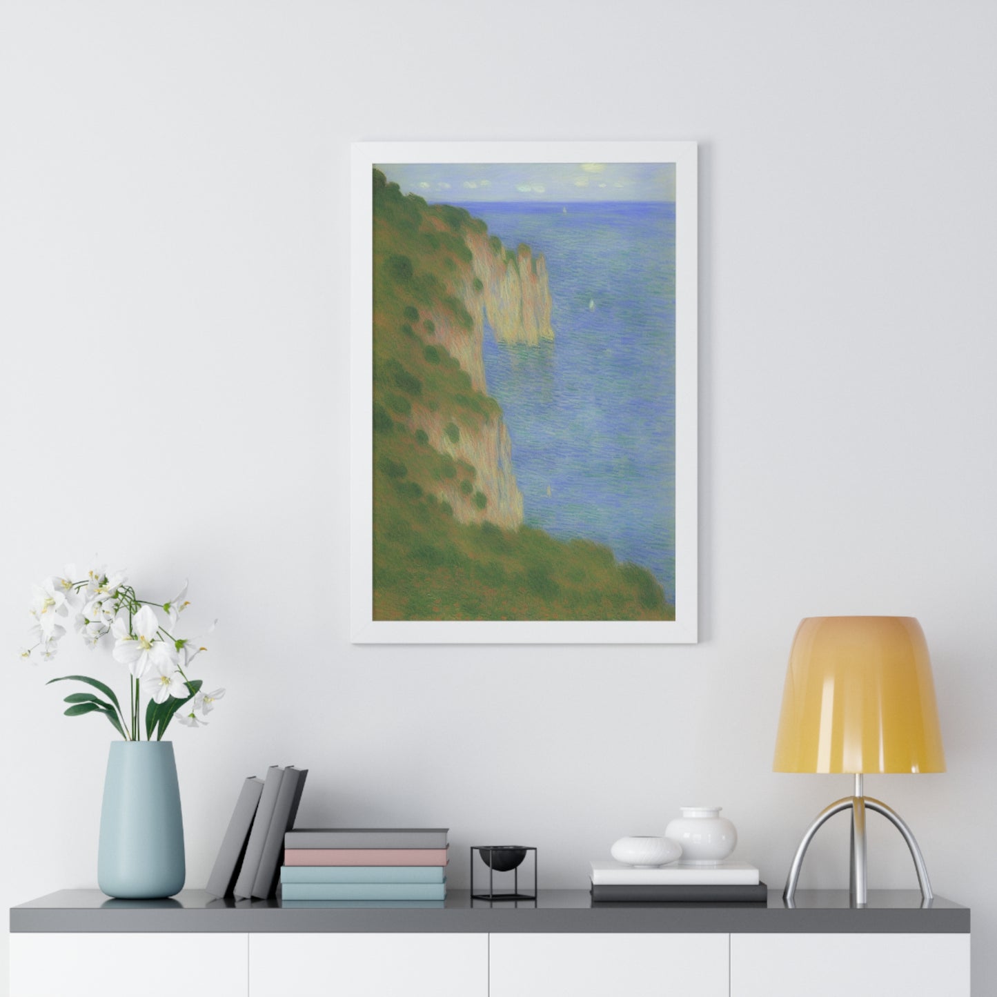 Coastal Bluff Landscape Claude Monet Style