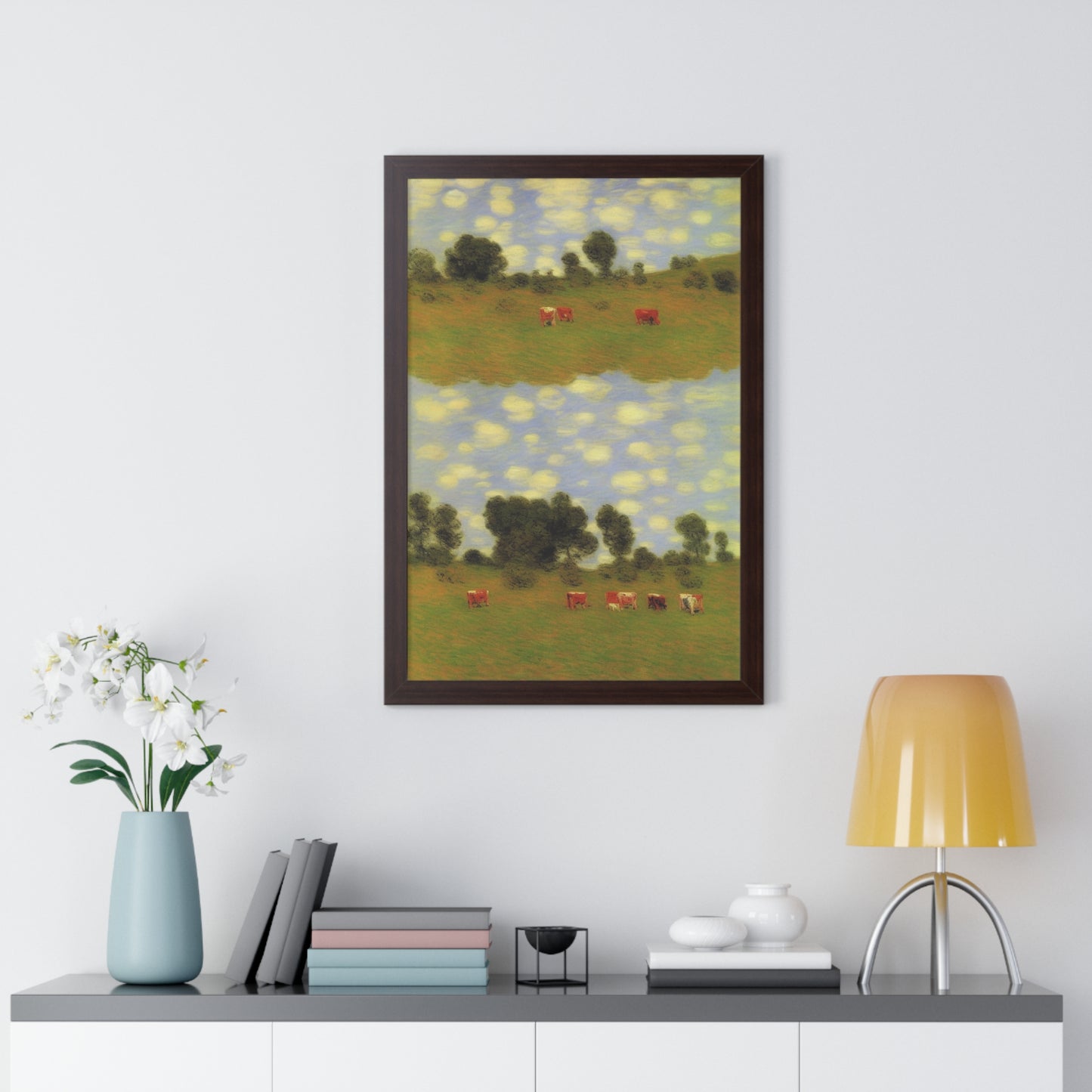 Cattle Landscape Claude Monet Style