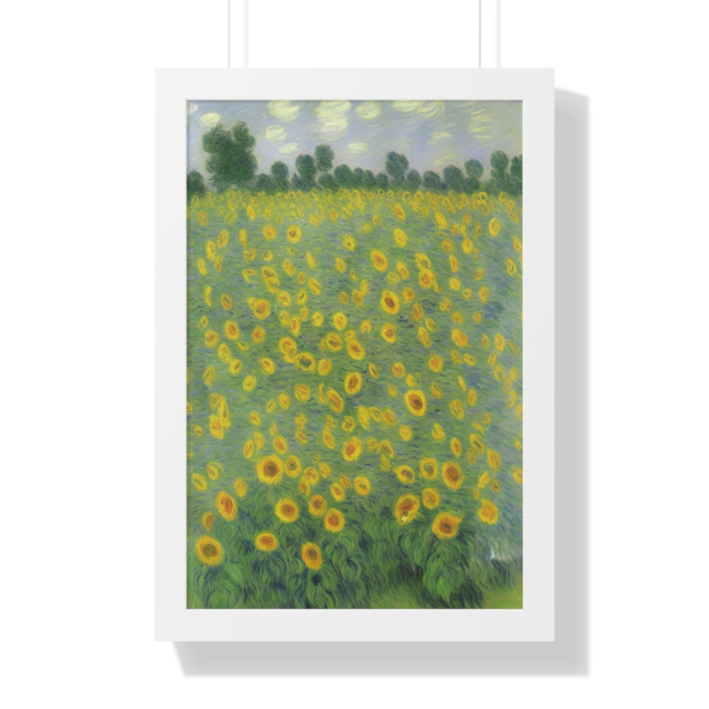 Sunflower Scene Claude Monet Style