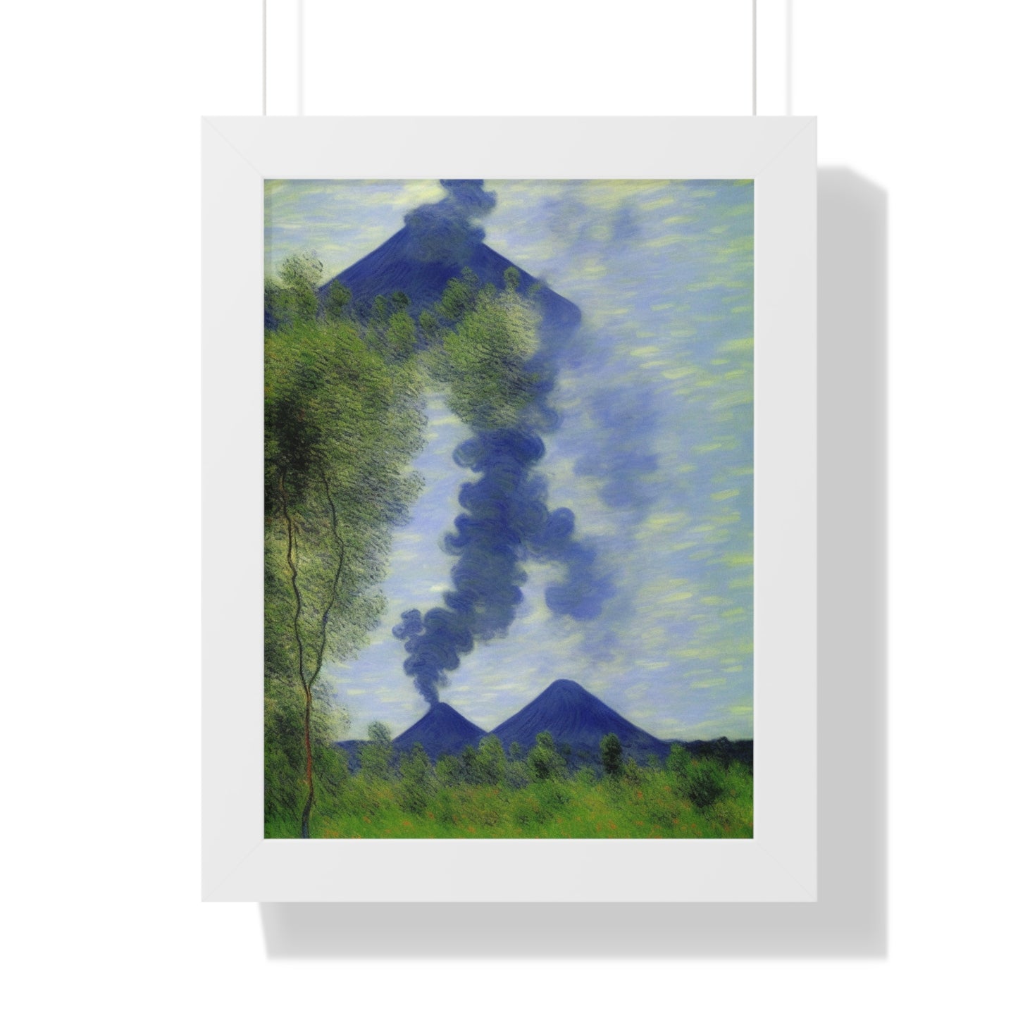 Volcano Landscape Claude Monet Style