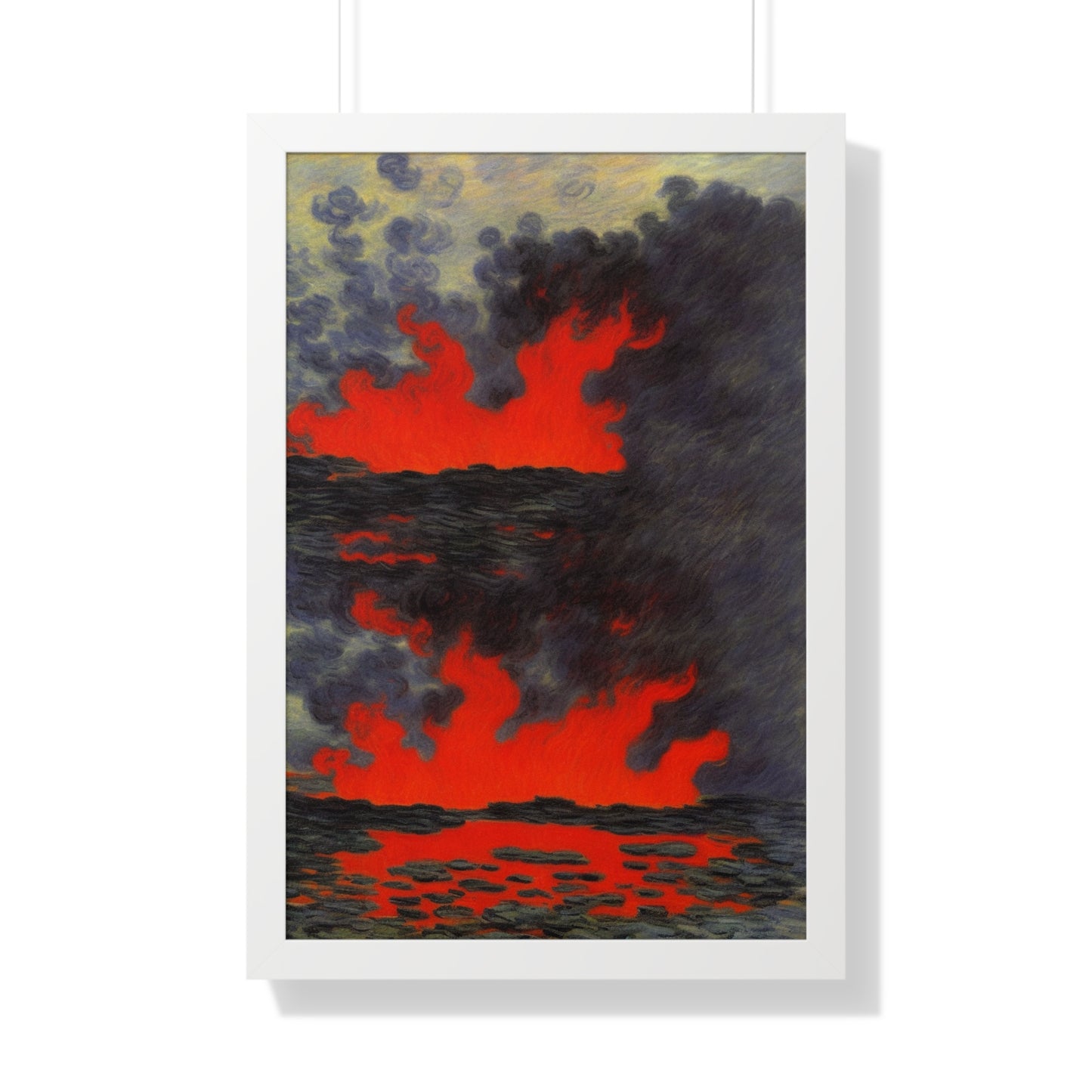 Lava Scene Claude Monet Style