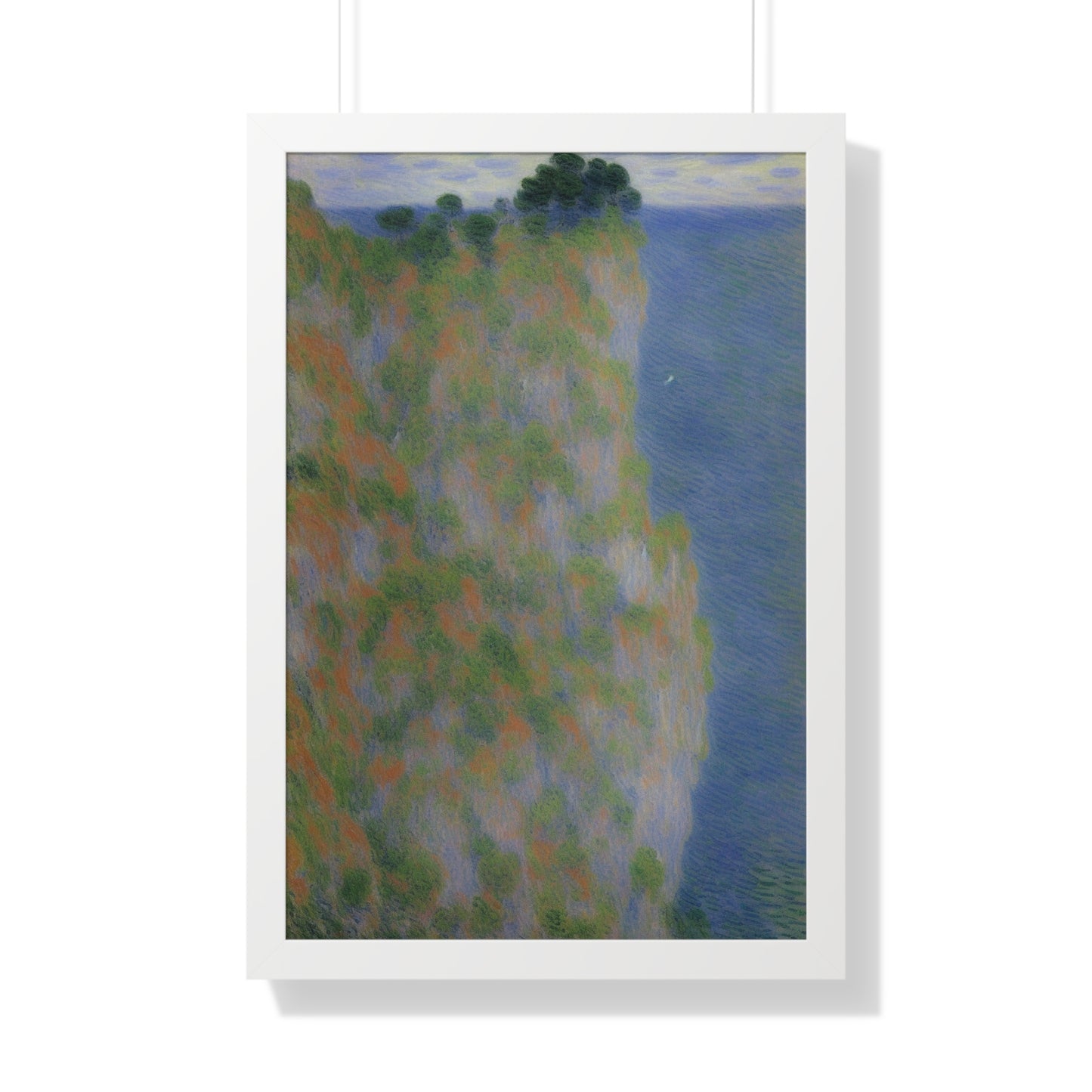 Eagles Over Cliffs Landscape Claude Monet Style