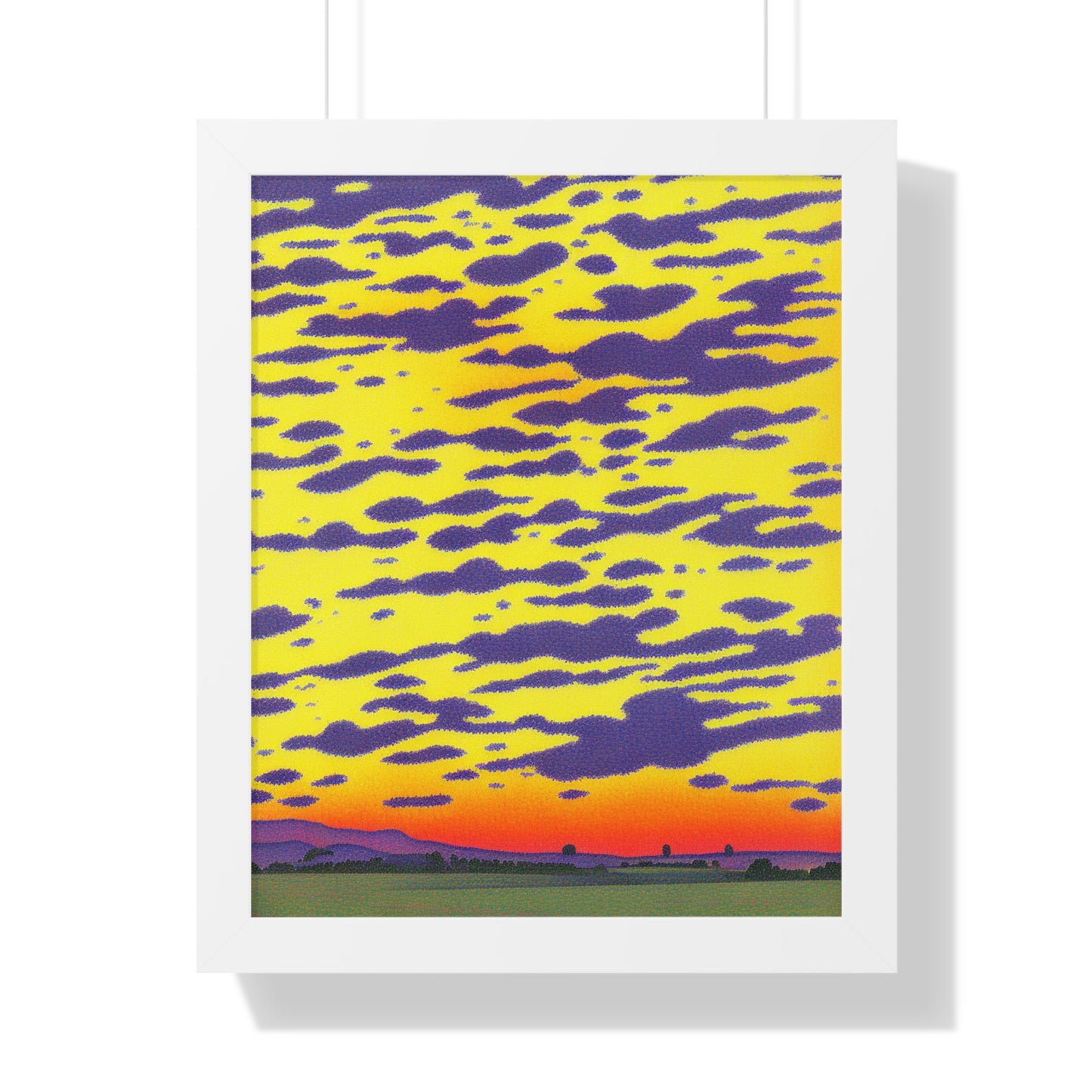 Sunset Grassland Scene Paul Signac Style