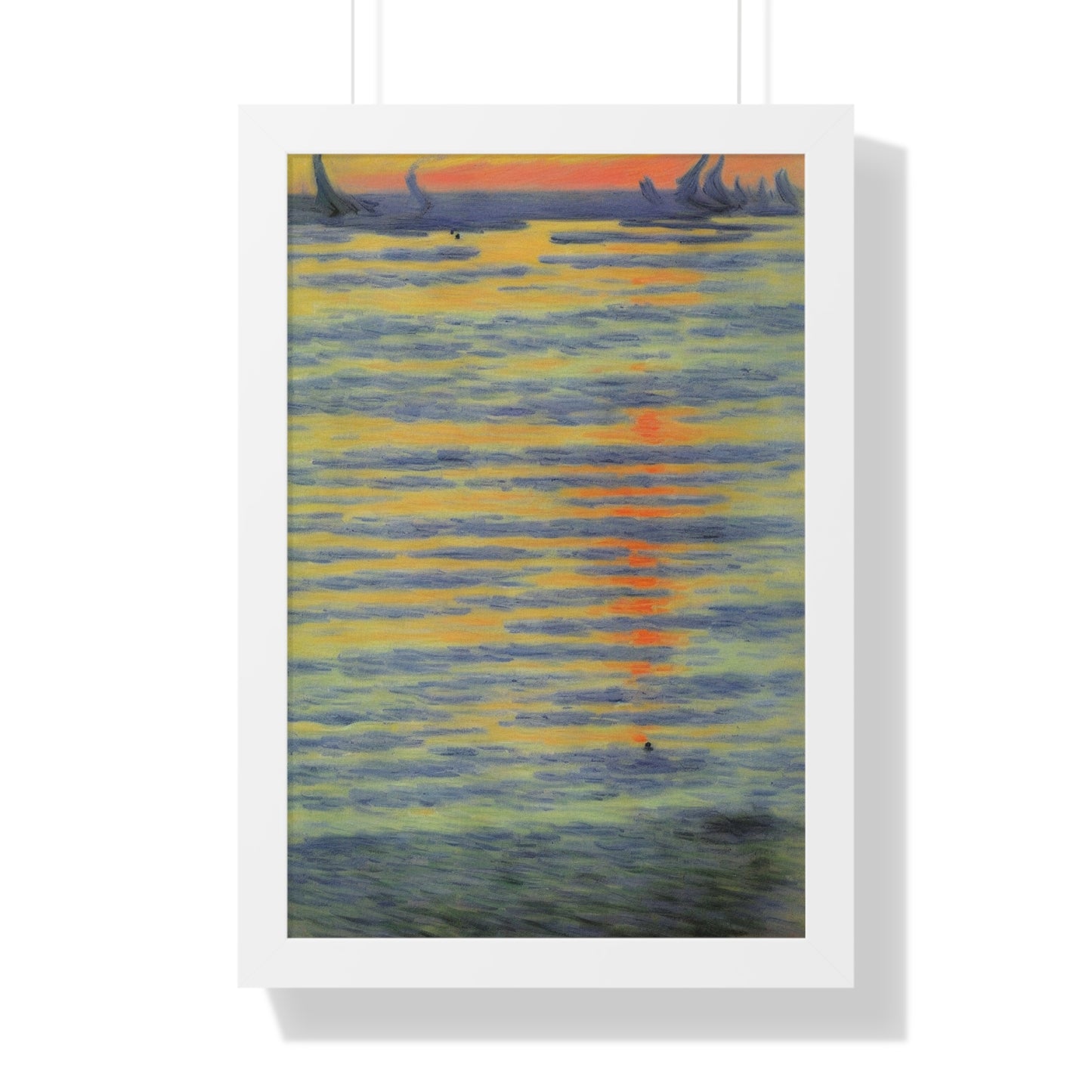 Sunset Beach Landscape Claude Monet Style