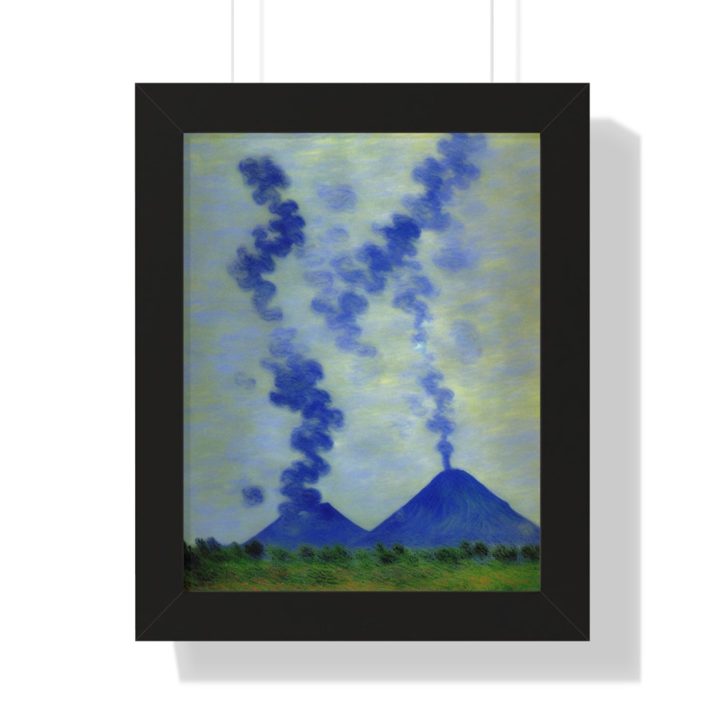 Volcano Landscape Claude Monet Style