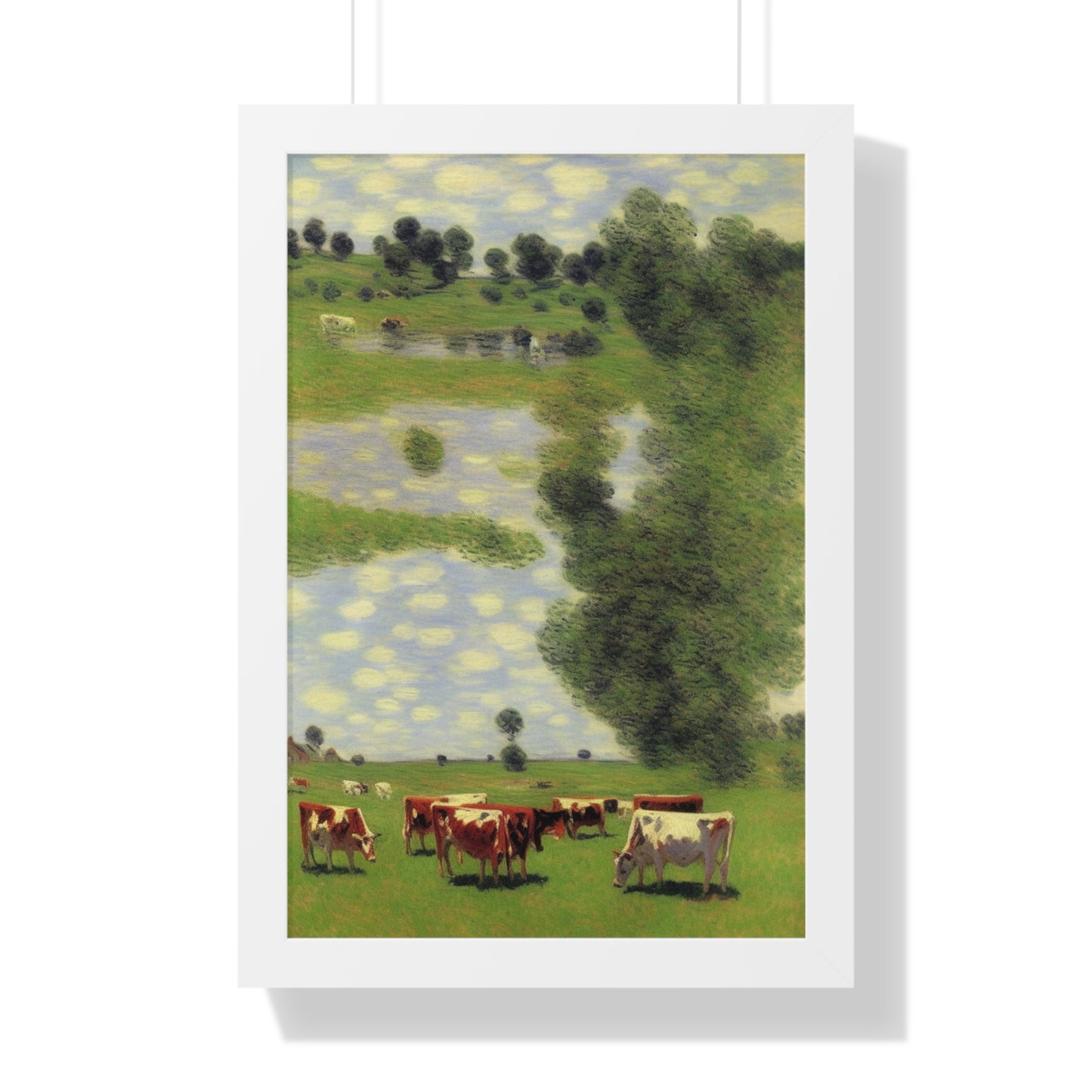 Cows Scene Claude Monet Style