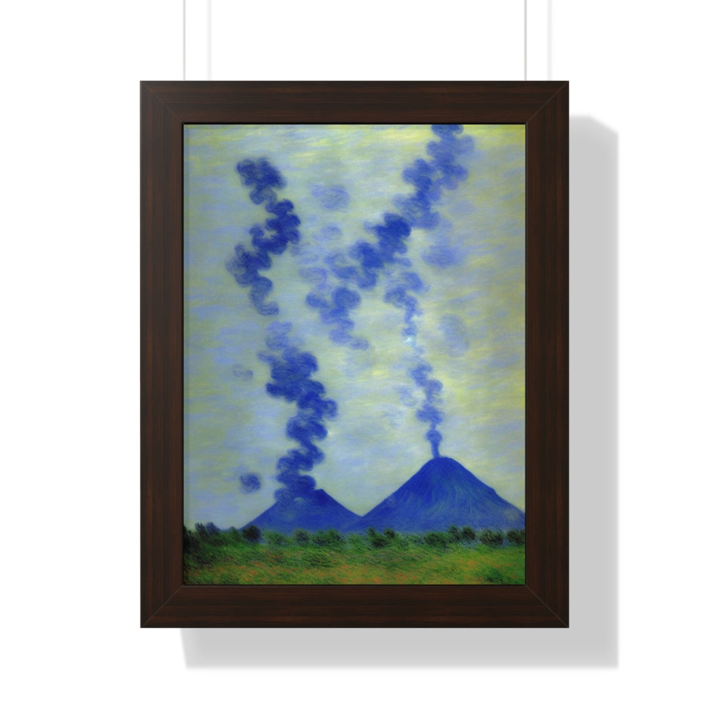 Volcano Landscape Claude Monet Style