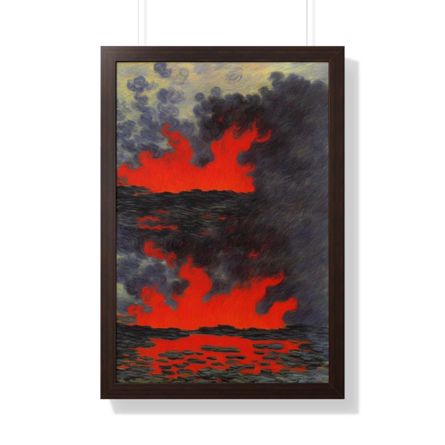 Lava Scene Claude Monet Style