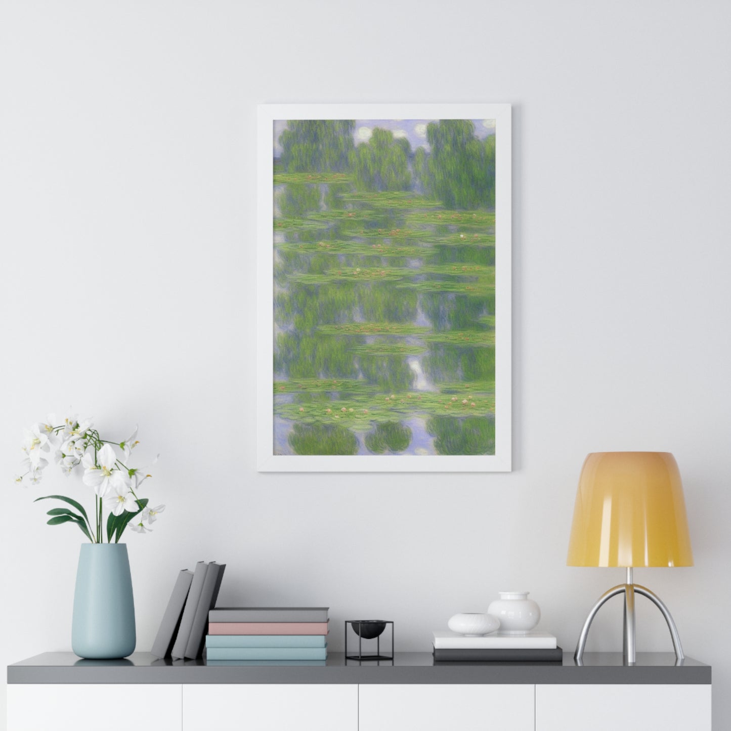 Pond Landscape Claude Monet Style