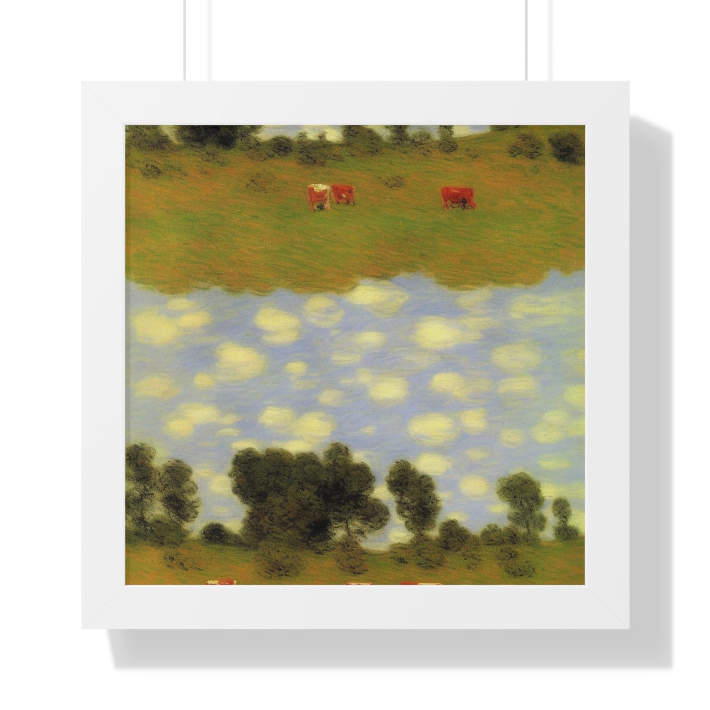 Cattle Landscape Claude Monet Style