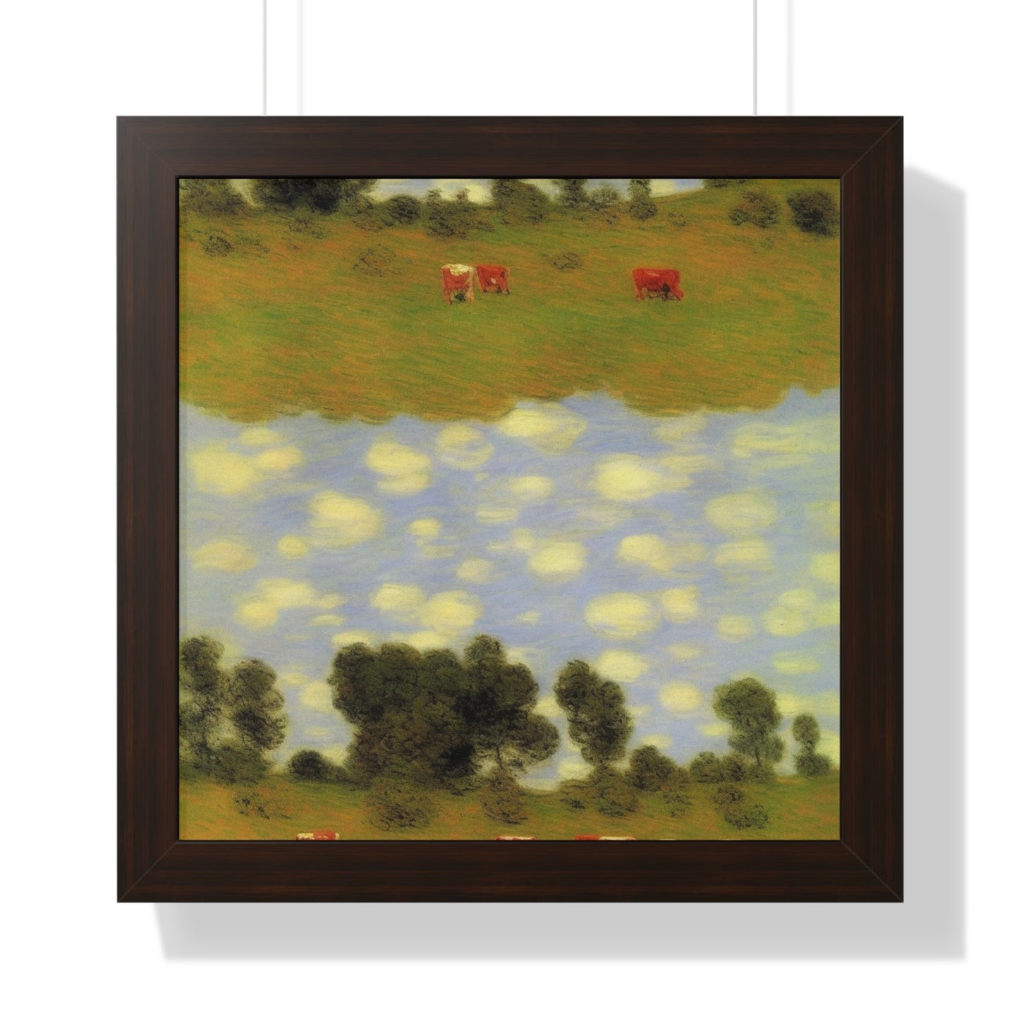 Cattle Landscape Claude Monet Style