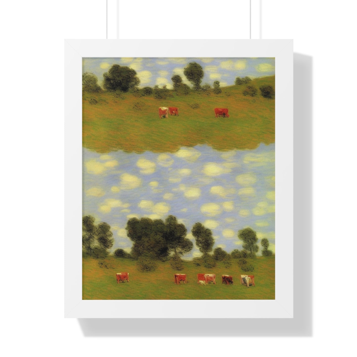 Cattle Landscape Claude Monet Style