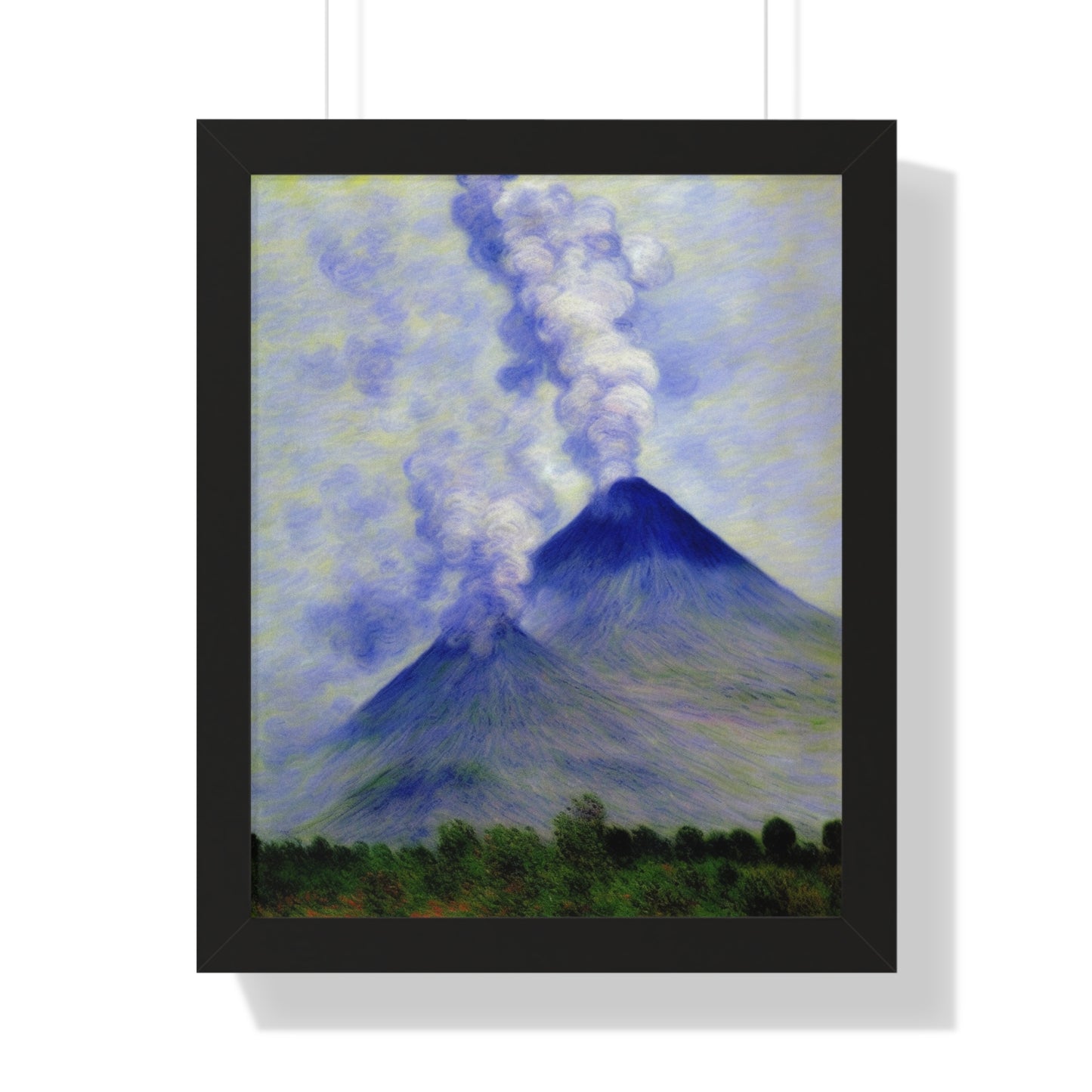 Volcano Landscape Claude Monet Style