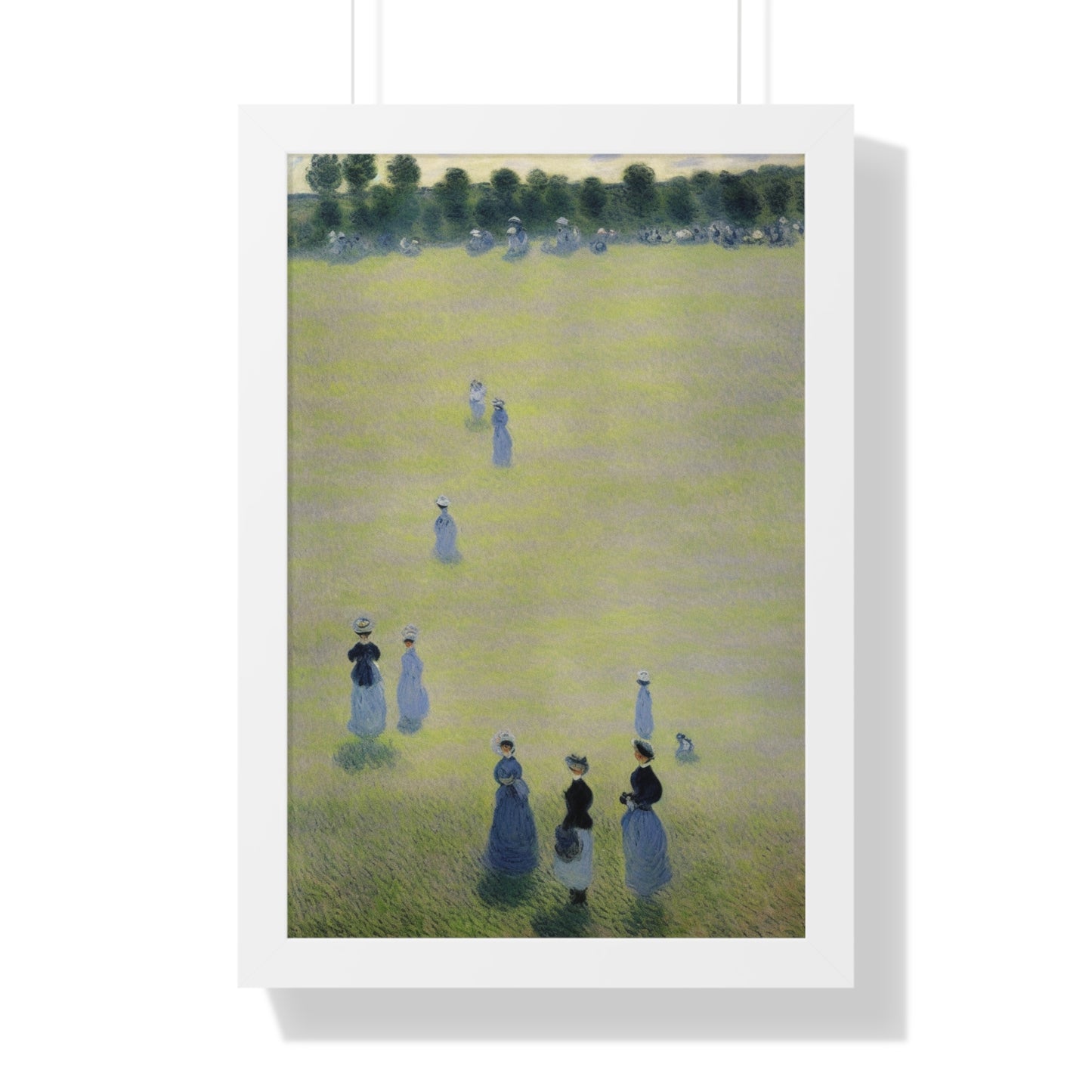 People In A Field Scene Claude Monet Style