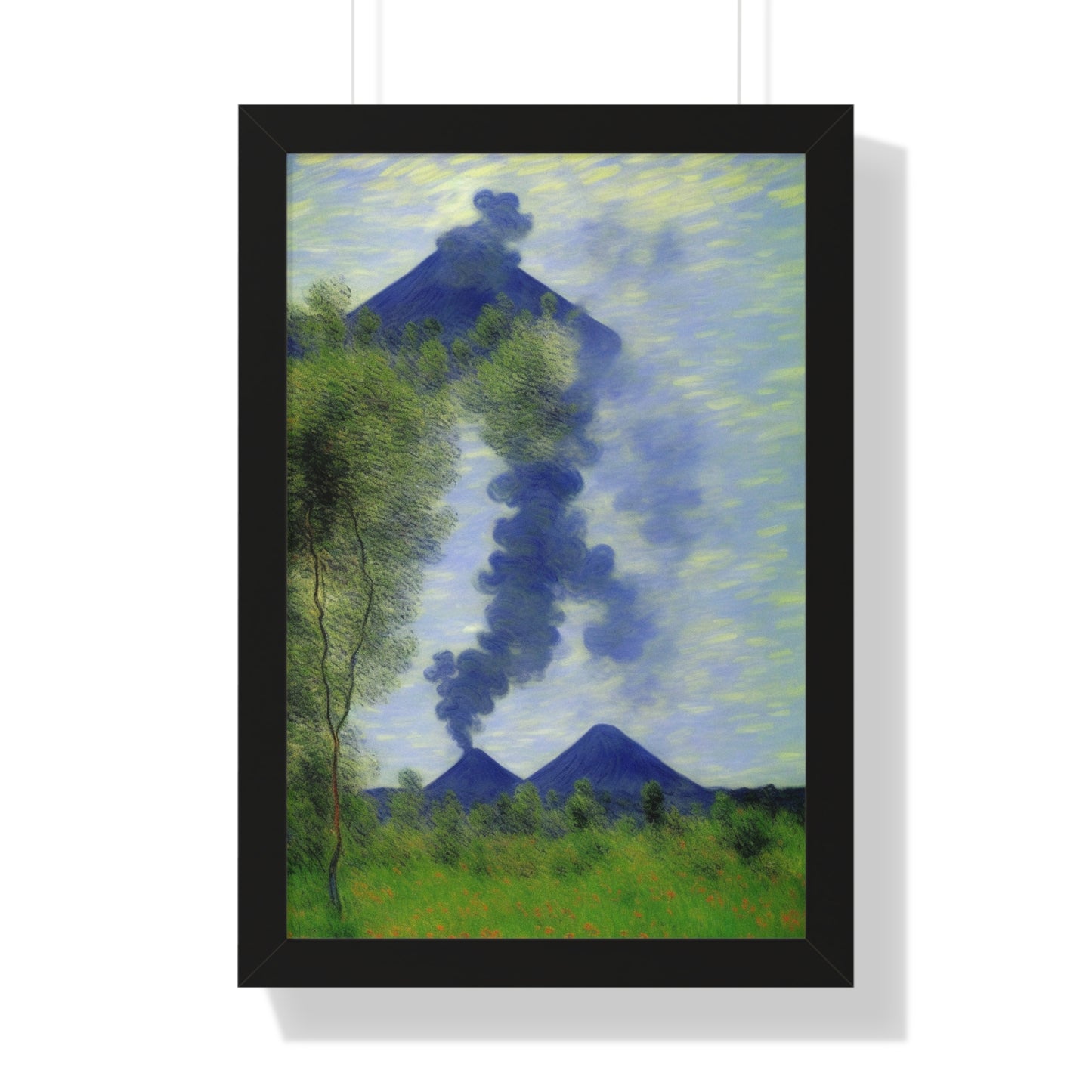 Volcano Landscape Claude Monet Style