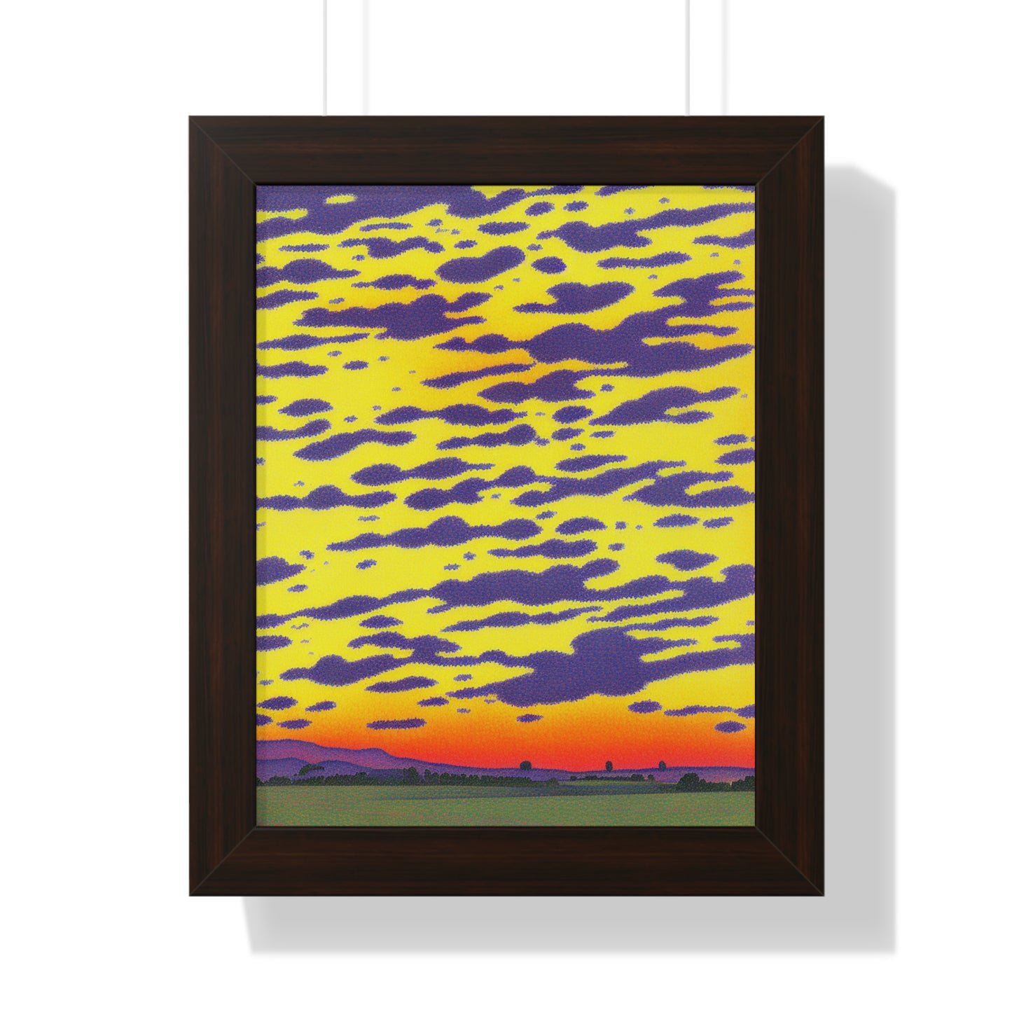 Sunset Grassland Scene Paul Signac Style