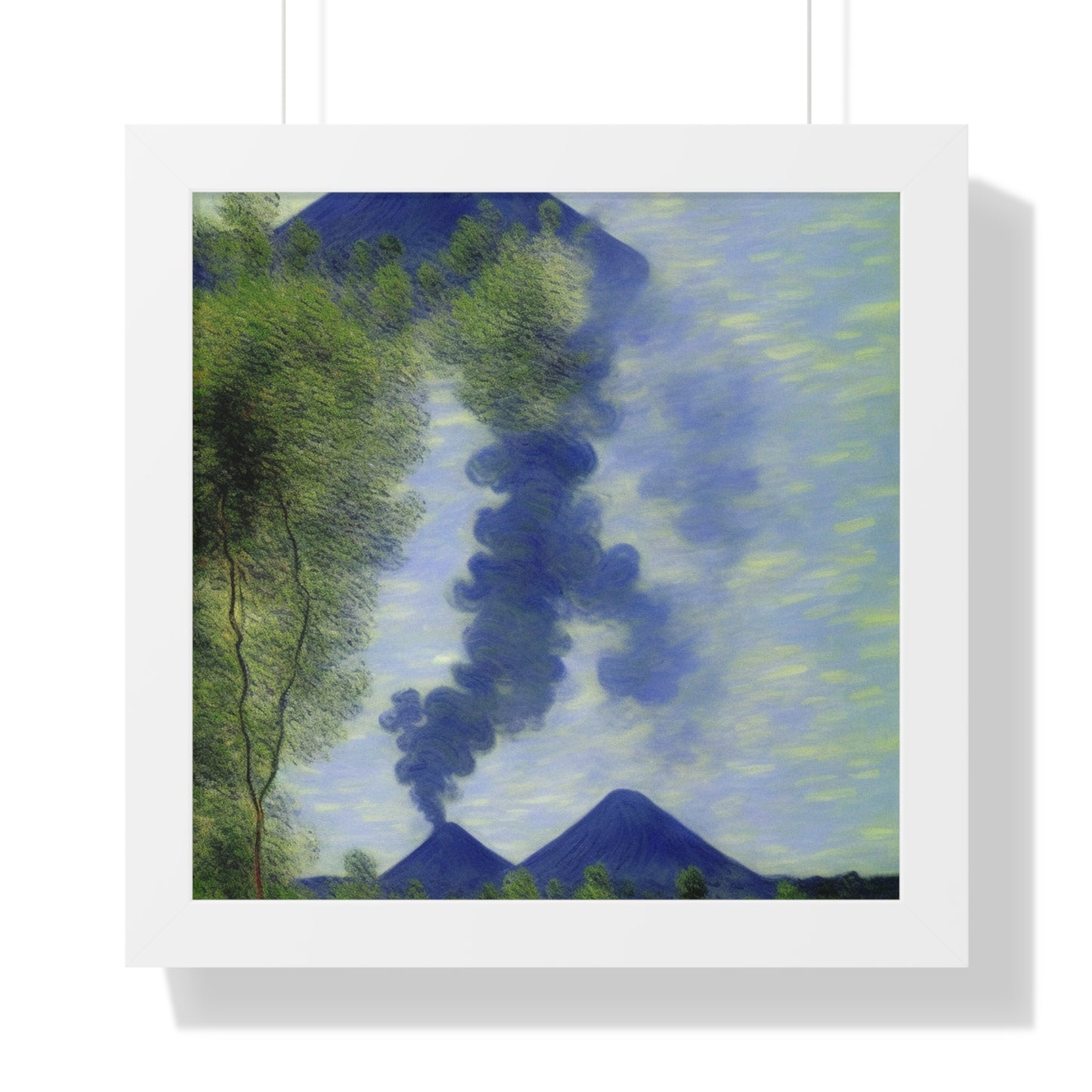 Volcano Landscape Claude Monet Style