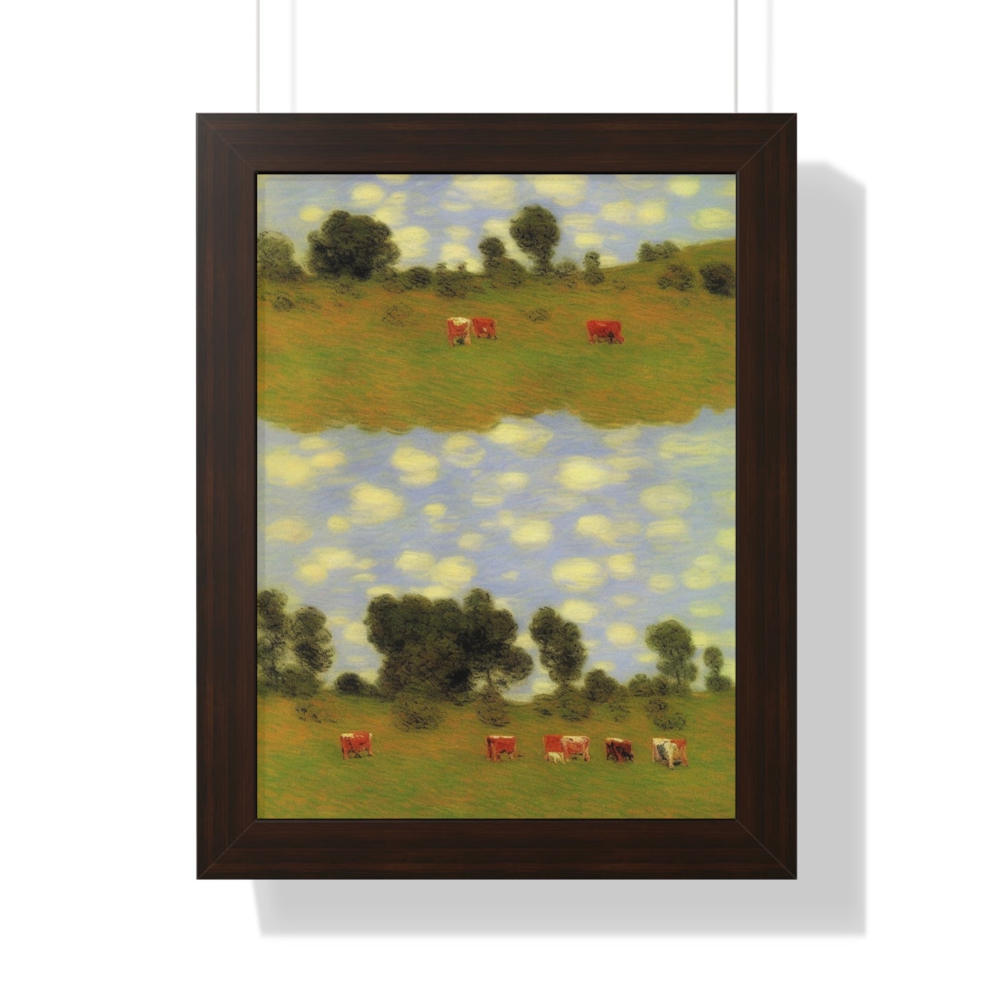 Cattle Landscape Claude Monet Style