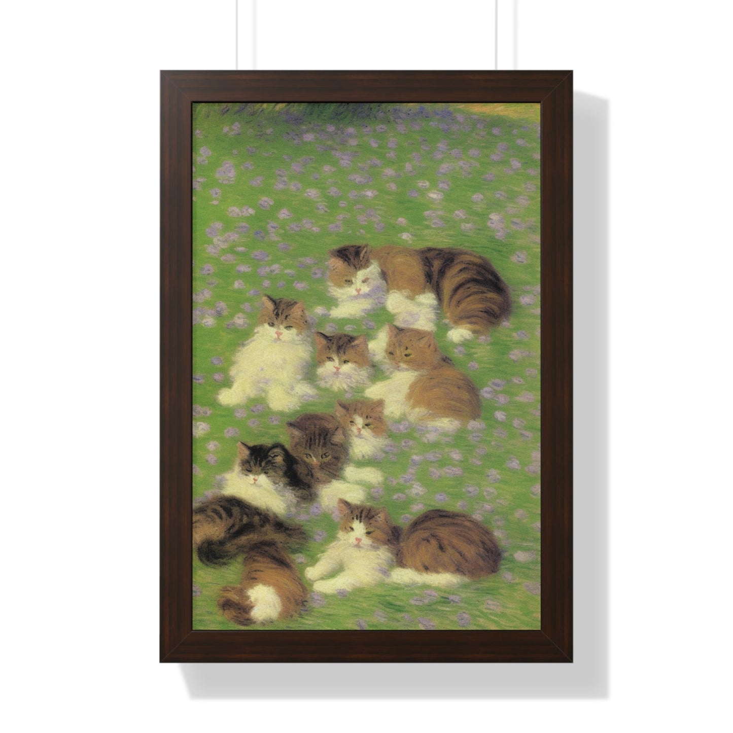 Cat Scene Claude Monet Style