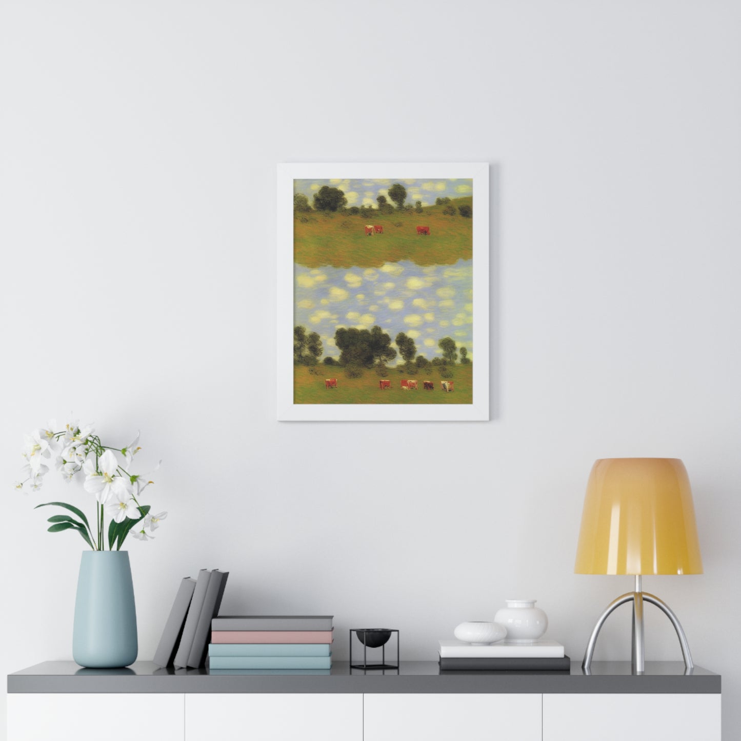 Cattle Landscape Claude Monet Style