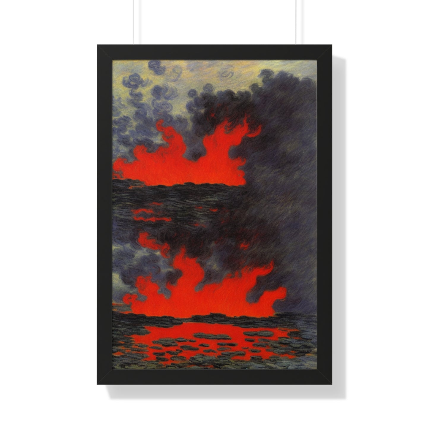 Lava Scene Claude Monet Style