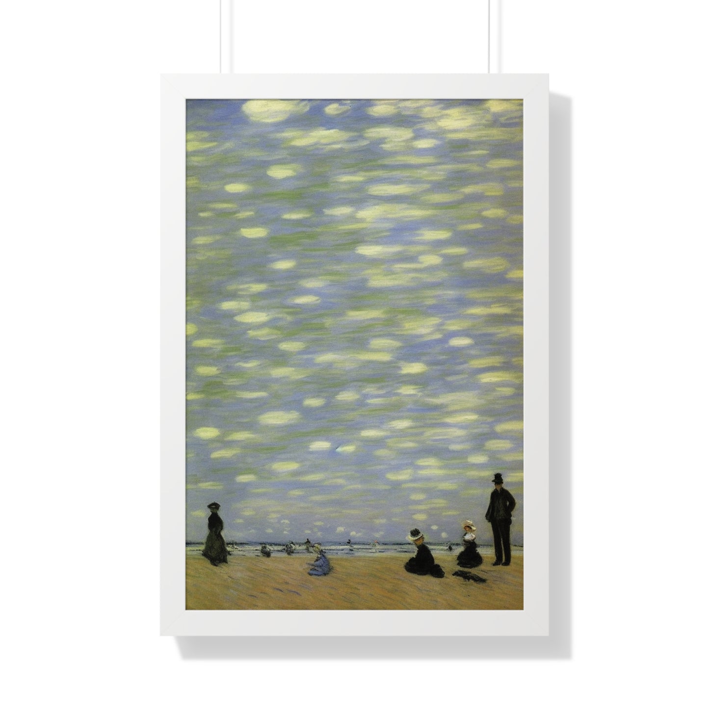 People On A Beach Landscape Claude Monet Style