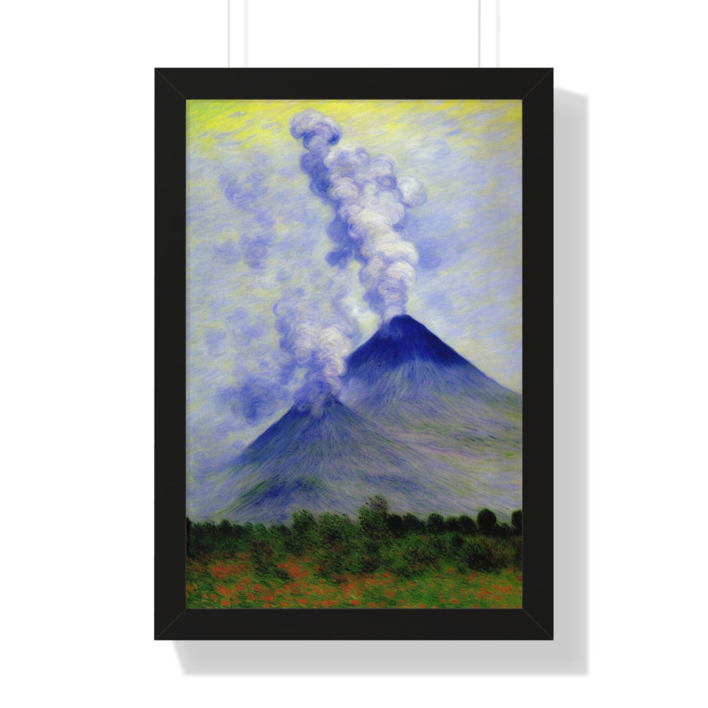 Volcano Landscape Claude Monet Style