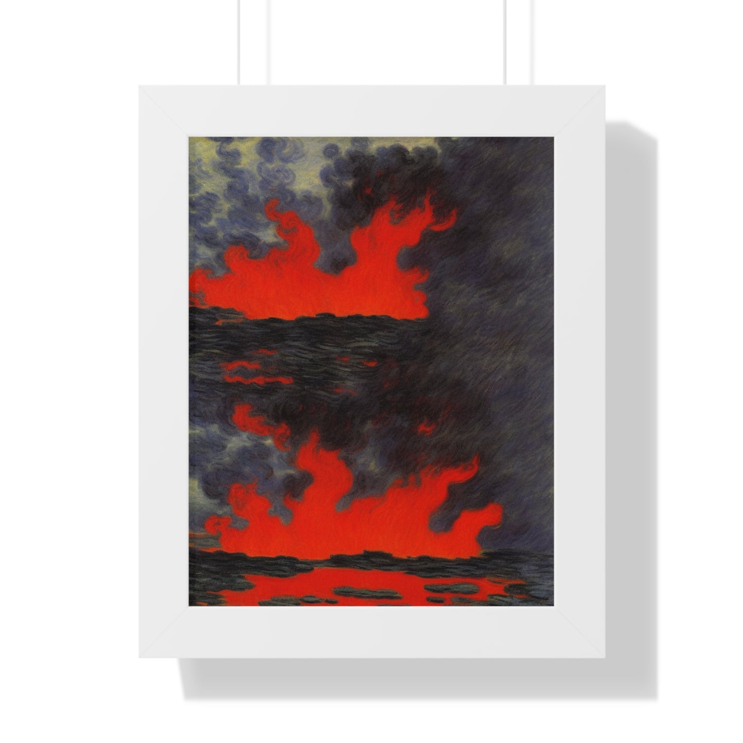 Lava Scene Claude Monet Style