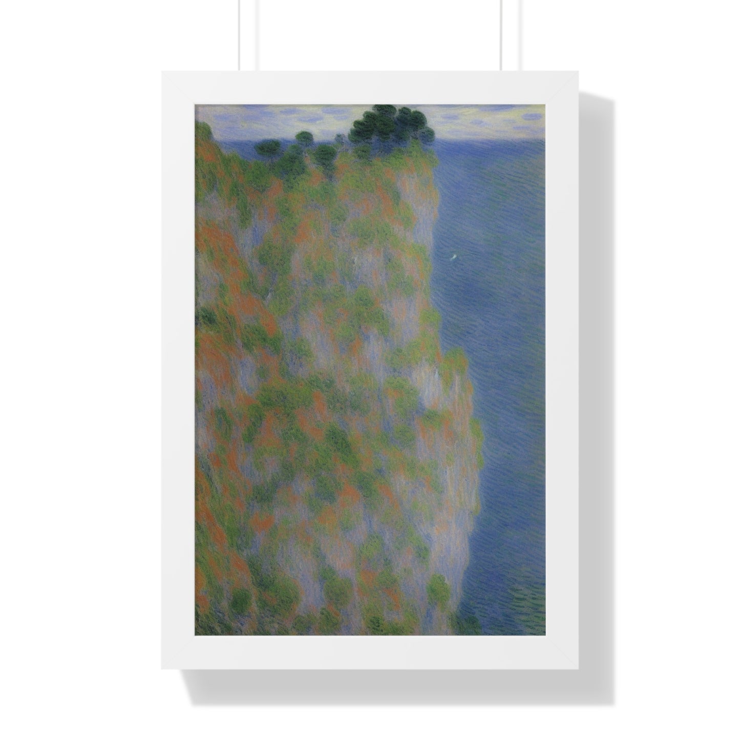 Eagles Over Cliffs Landscape Claude Monet Style