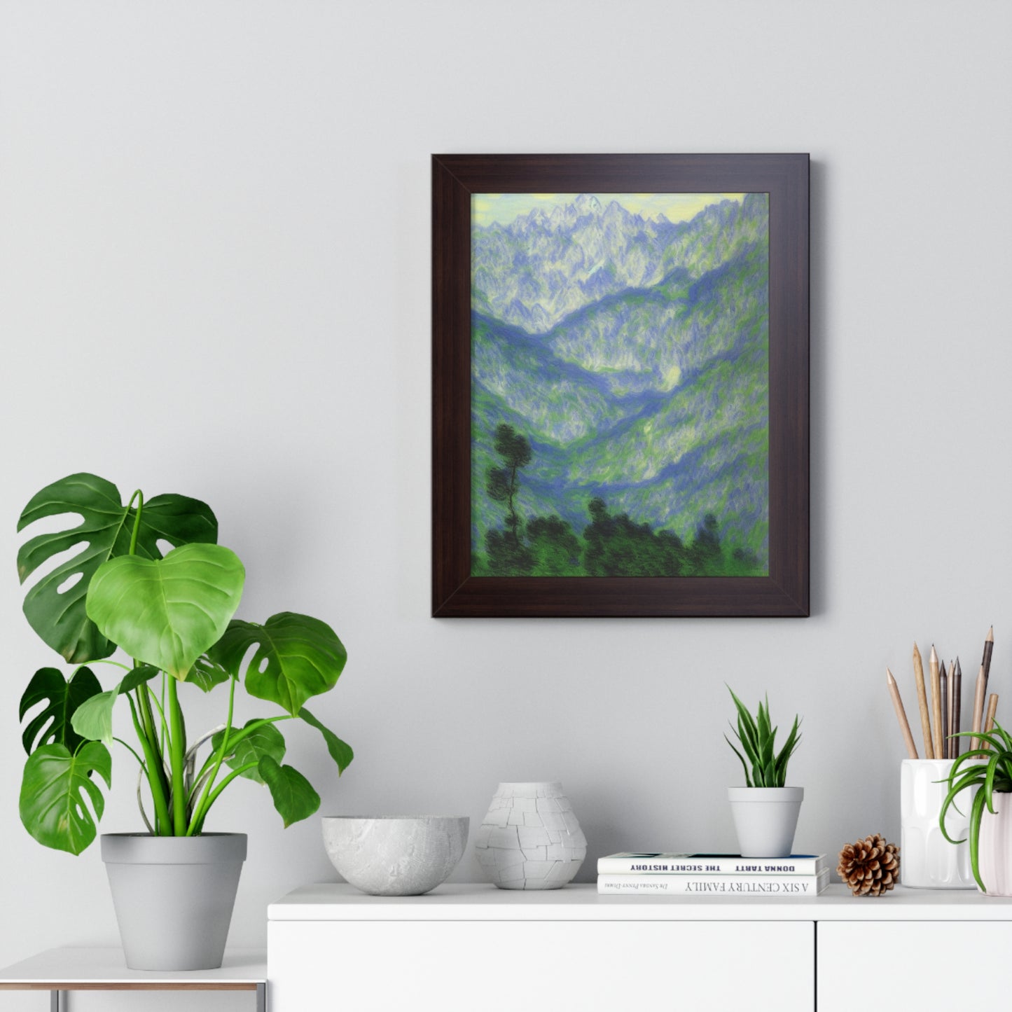 Mountains Landscape Claude Monet Style