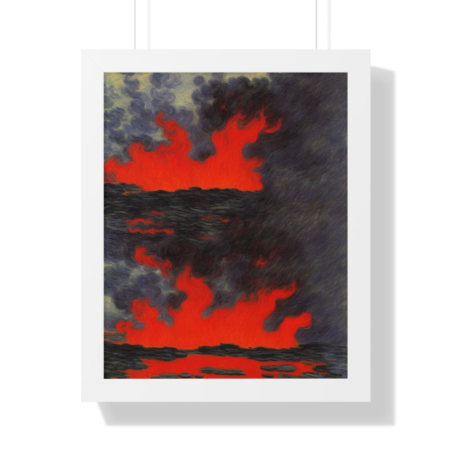 Lava Scene Claude Monet Style