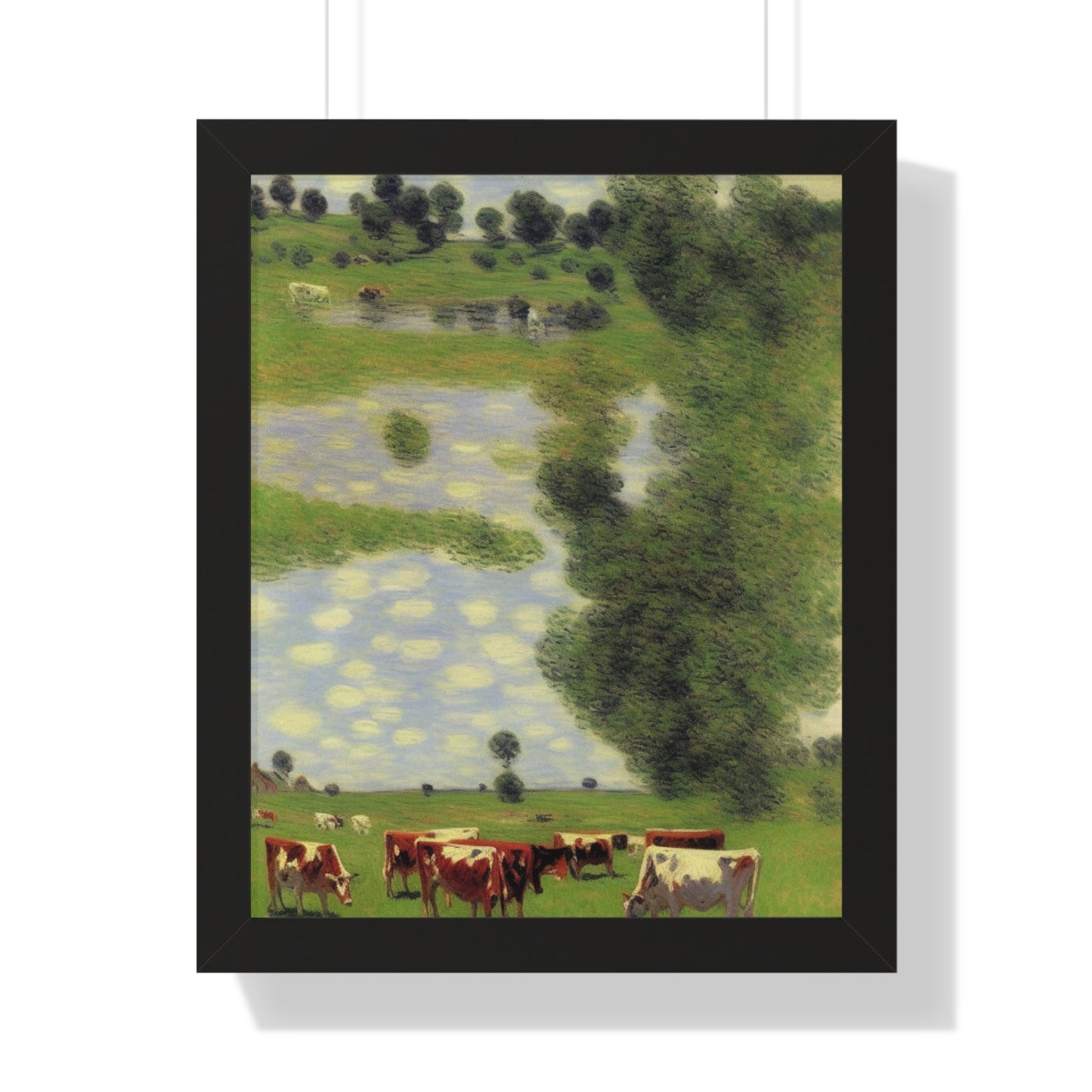 Cows Scene Claude Monet Style